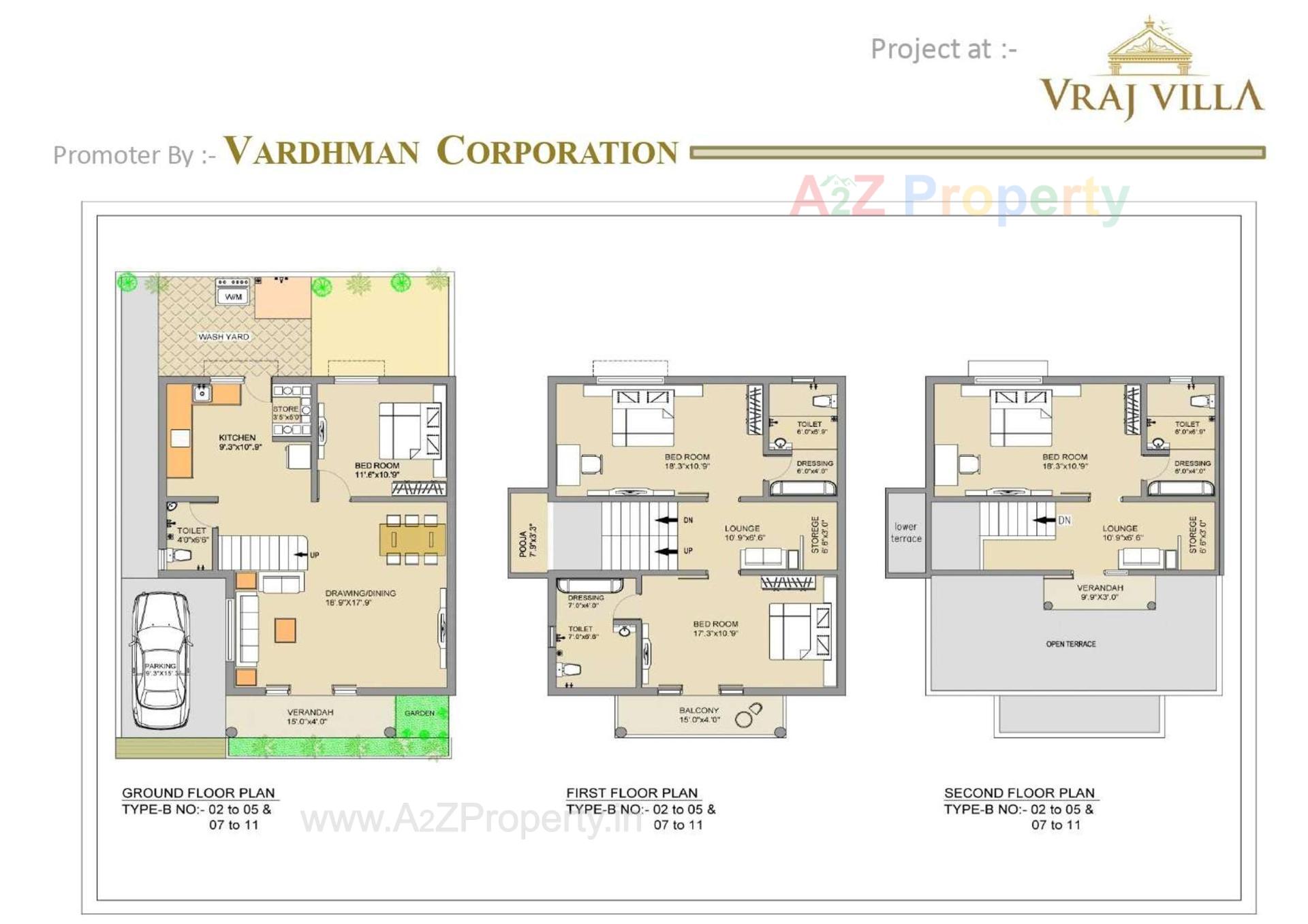 Layout of real estate project Vraj Villa located at Gandhinagar, Gandhinagar, Gujarat