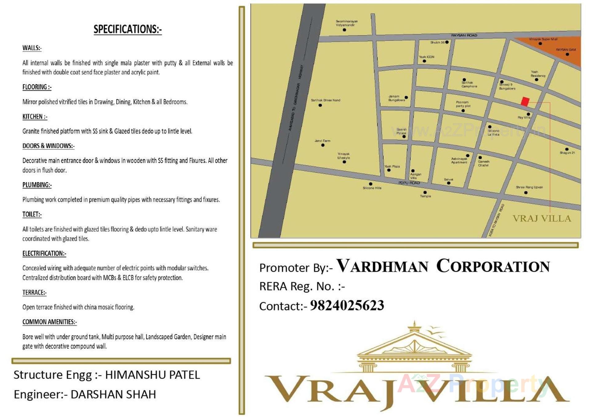  of real estate project Vraj Villa located at Gandhinagar, Gandhinagar, Gujarat