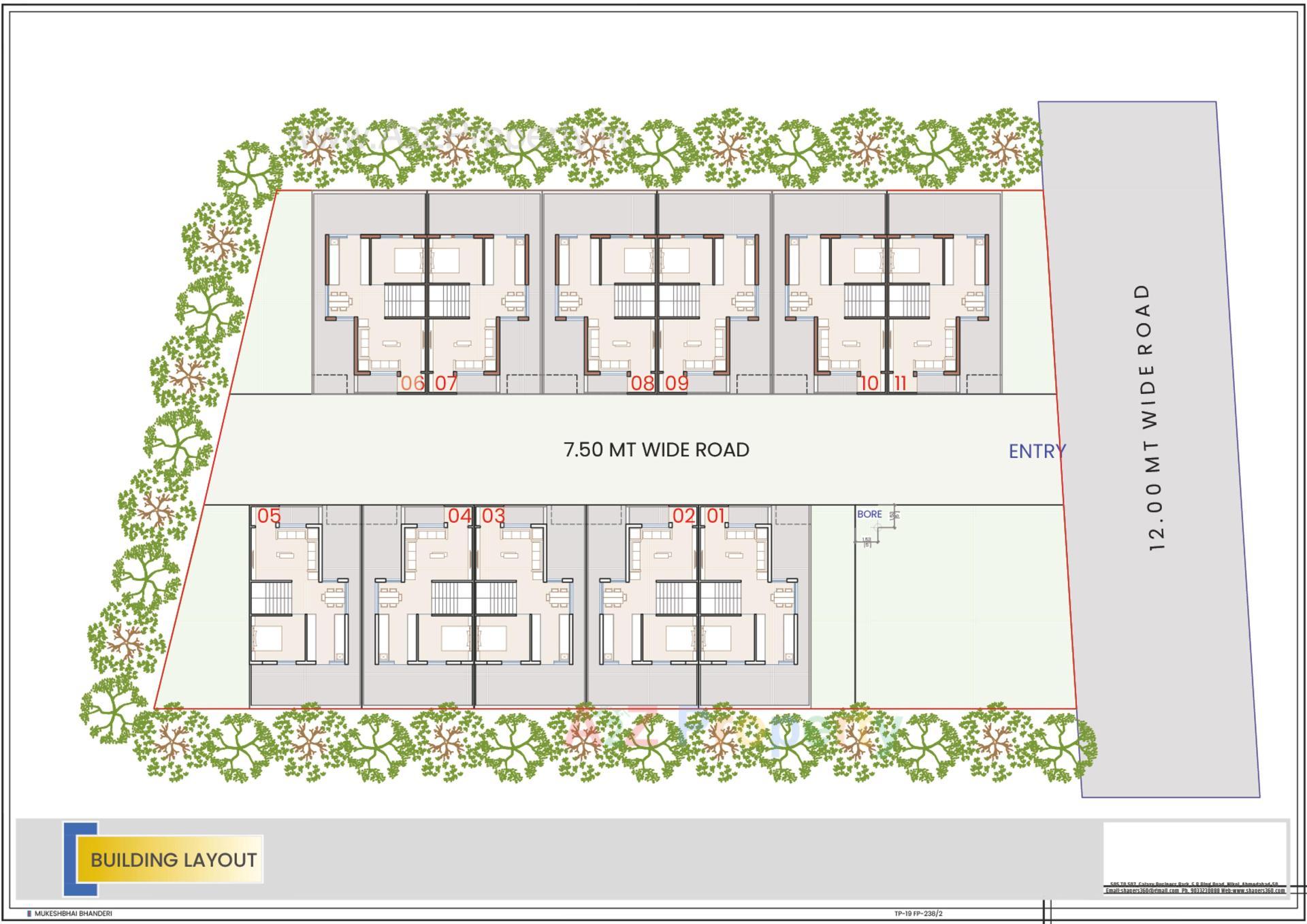 Layout of real estate project Vrundavan  Anantam located at Raysan, Gandhinagar, Gujarat