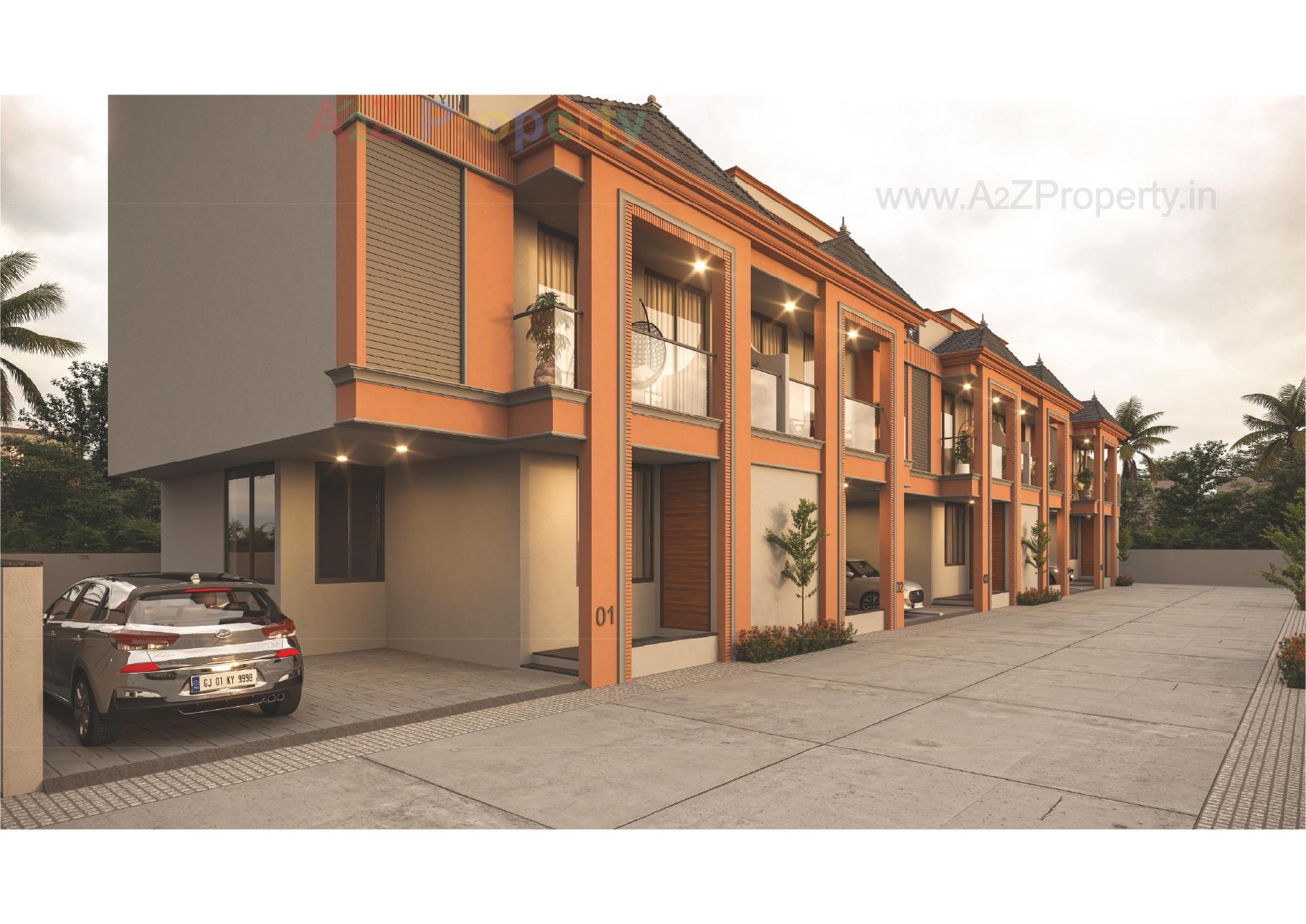 3D Elevation of real estate project Vrundavan  Anantam located at Raysan, Gandhinagar, Gujarat