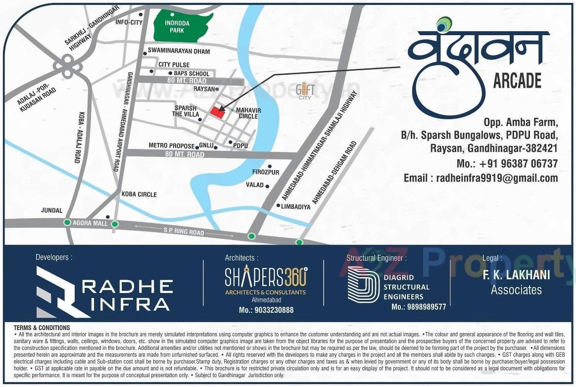  of real estate project Vrundavan Arcade located at Gandhinagar, Gandhinagar, Gujarat