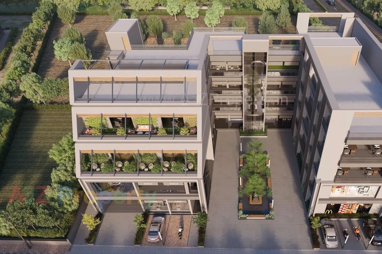 3D Elevation of real estate project Vrundavan Arcade located at Gandhinagar, Gandhinagar, Gujarat