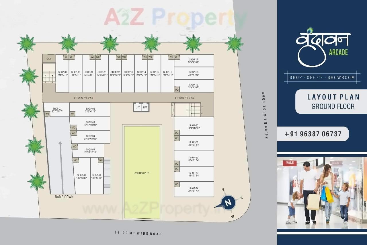 Layout of real estate project Vrundavan Arcade located at Gandhinagar, Gandhinagar, Gujarat