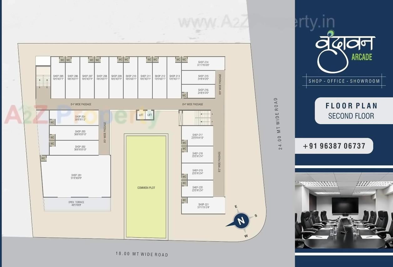 Layout of real estate project Vrundavan Arcade located at Gandhinagar, Gandhinagar, Gujarat