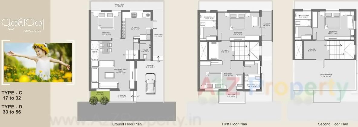 Layout of real estate project Vrundavan Bunglows located at Nana-chiloda, Gandhinagar, Gujarat