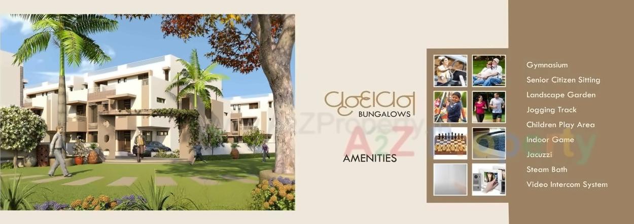 3D Elevation of real estate project Vrundavan Bunglows located at Nana-chiloda, Gandhinagar, Gujarat