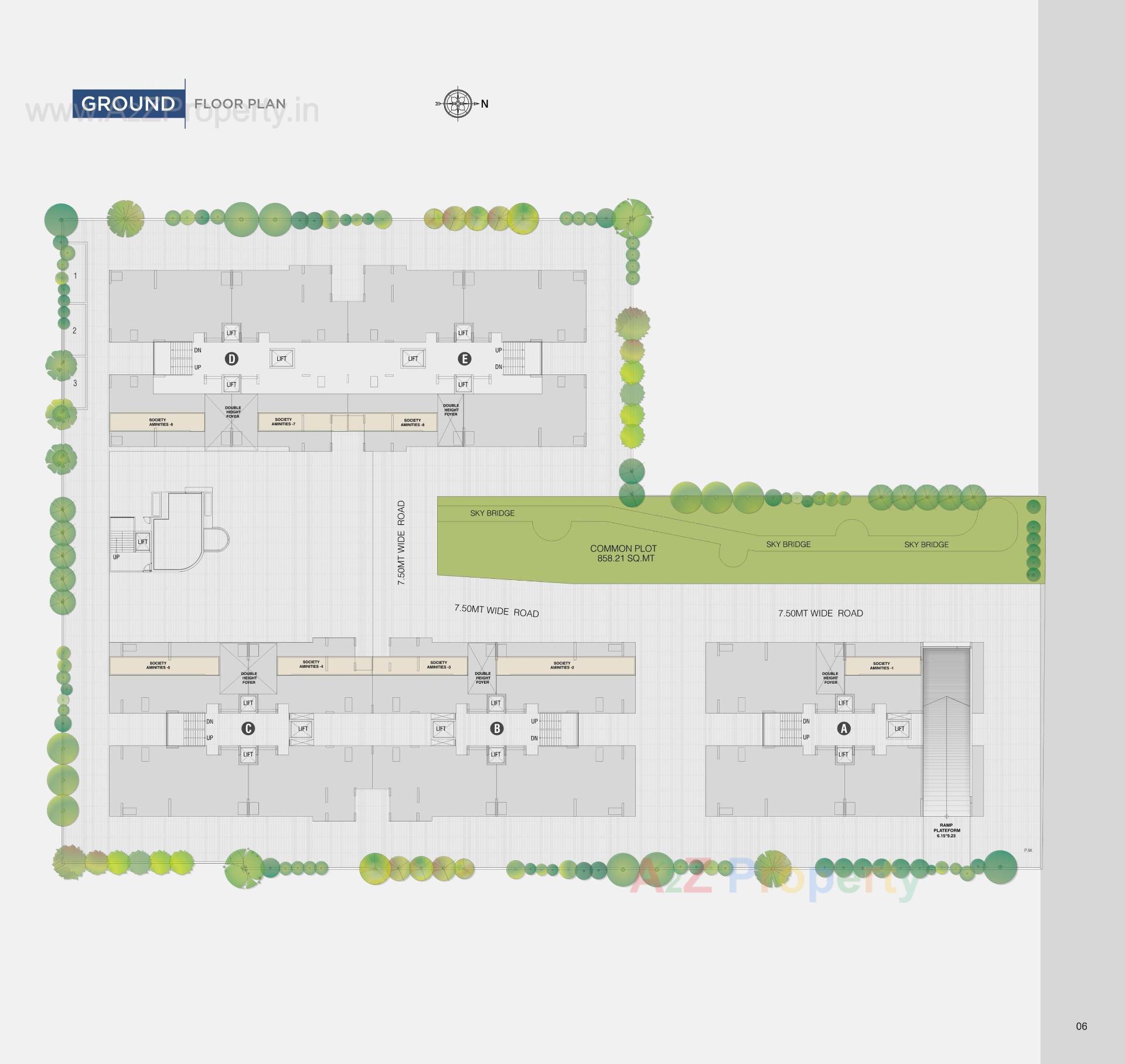 Layout of real estate project Vrundavan Elysia located at Kudasan, Gandhinagar, Gujarat