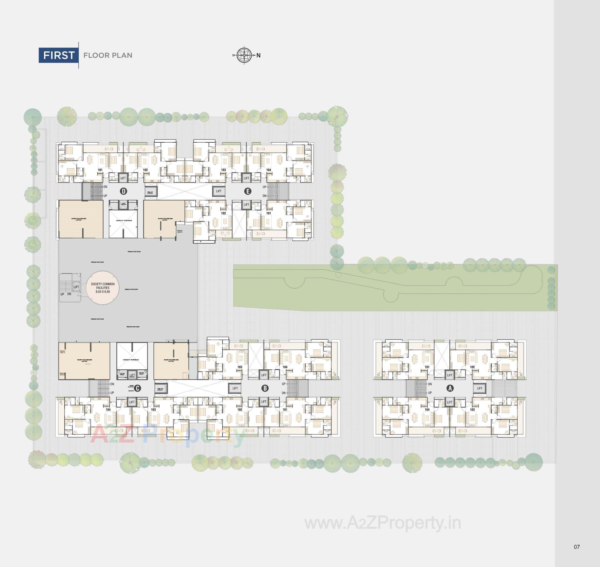 Layout of real estate project Vrundavan Elysia located at Kudasan, Gandhinagar, Gujarat
