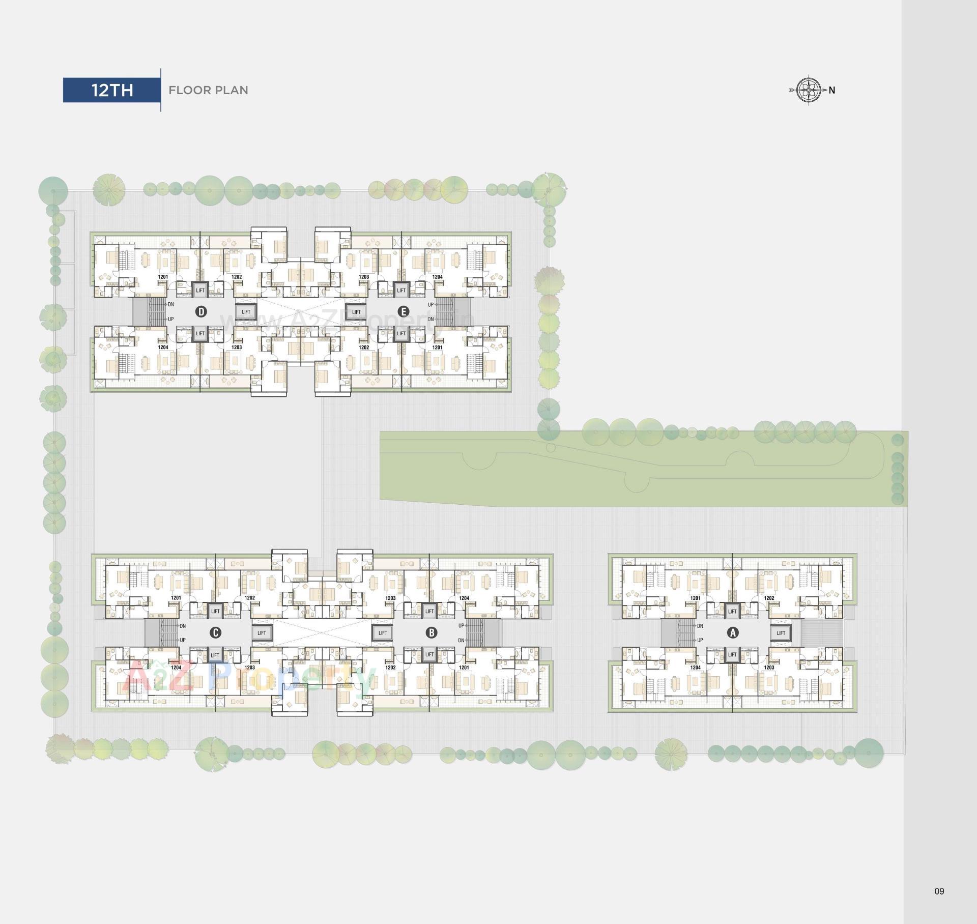 Layout of real estate project Vrundavan Elysia located at Kudasan, Gandhinagar, Gujarat