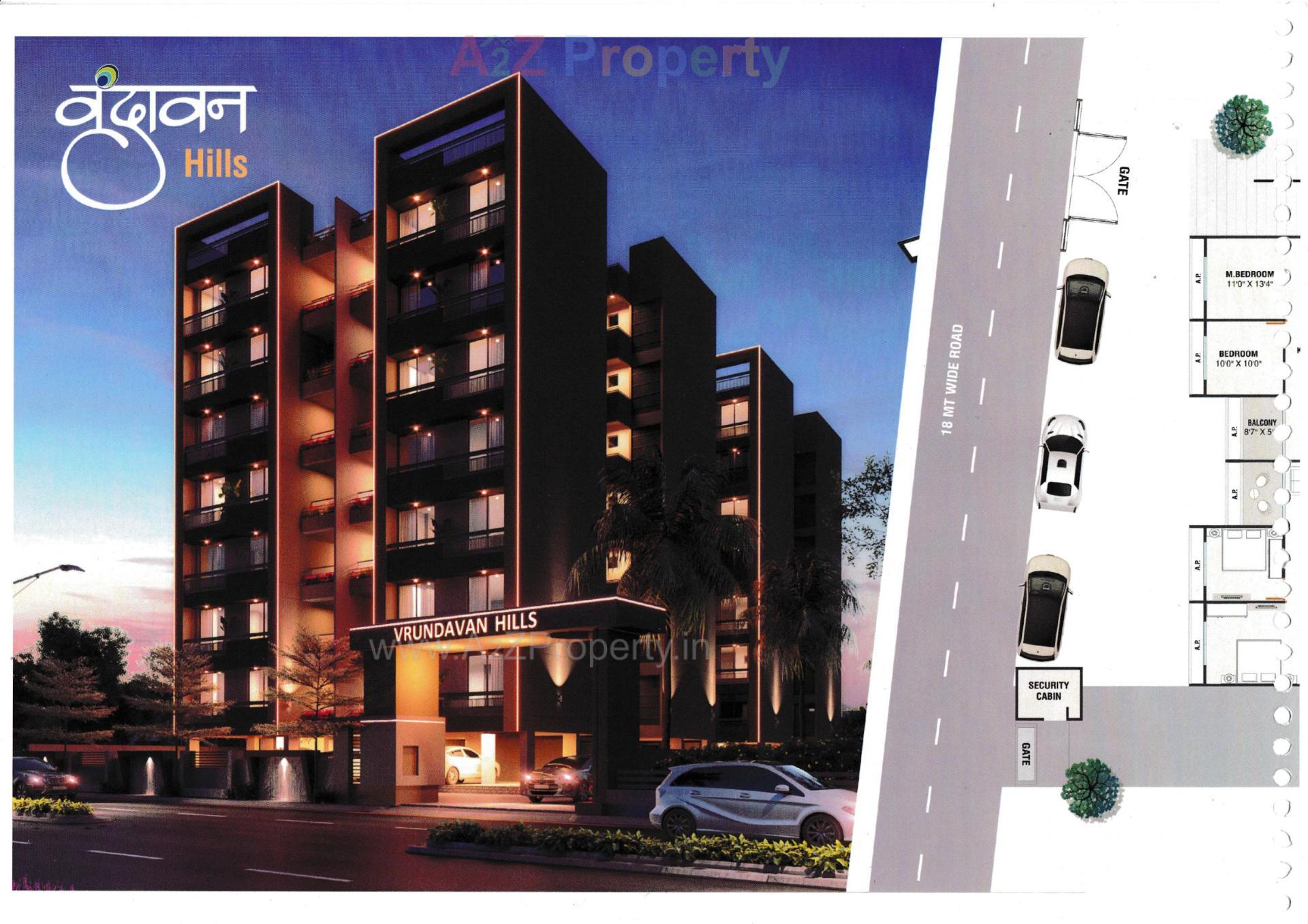 3D Elevation of real estate project Vrundavan Hills located at Gandhinagar, Gandhinagar, Gujarat