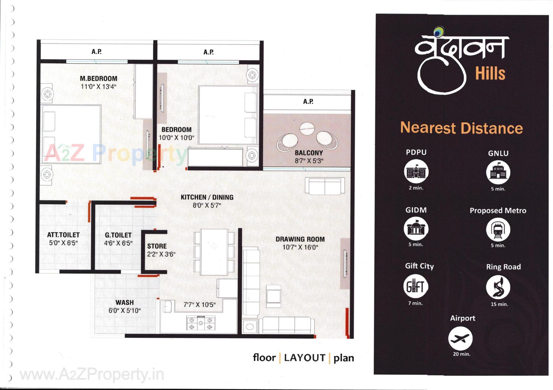Layout of real estate project Vrundavan Hills located at Gandhinagar, Gandhinagar, Gujarat