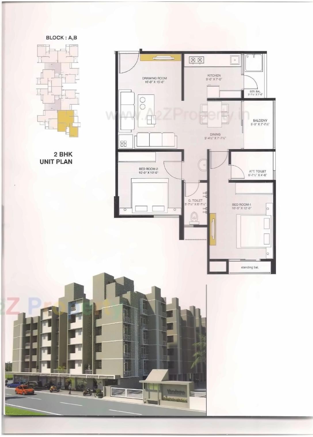 Layout of real estate project Vrundavan Residency located at Sargasan, Gandhinagar, Gujarat