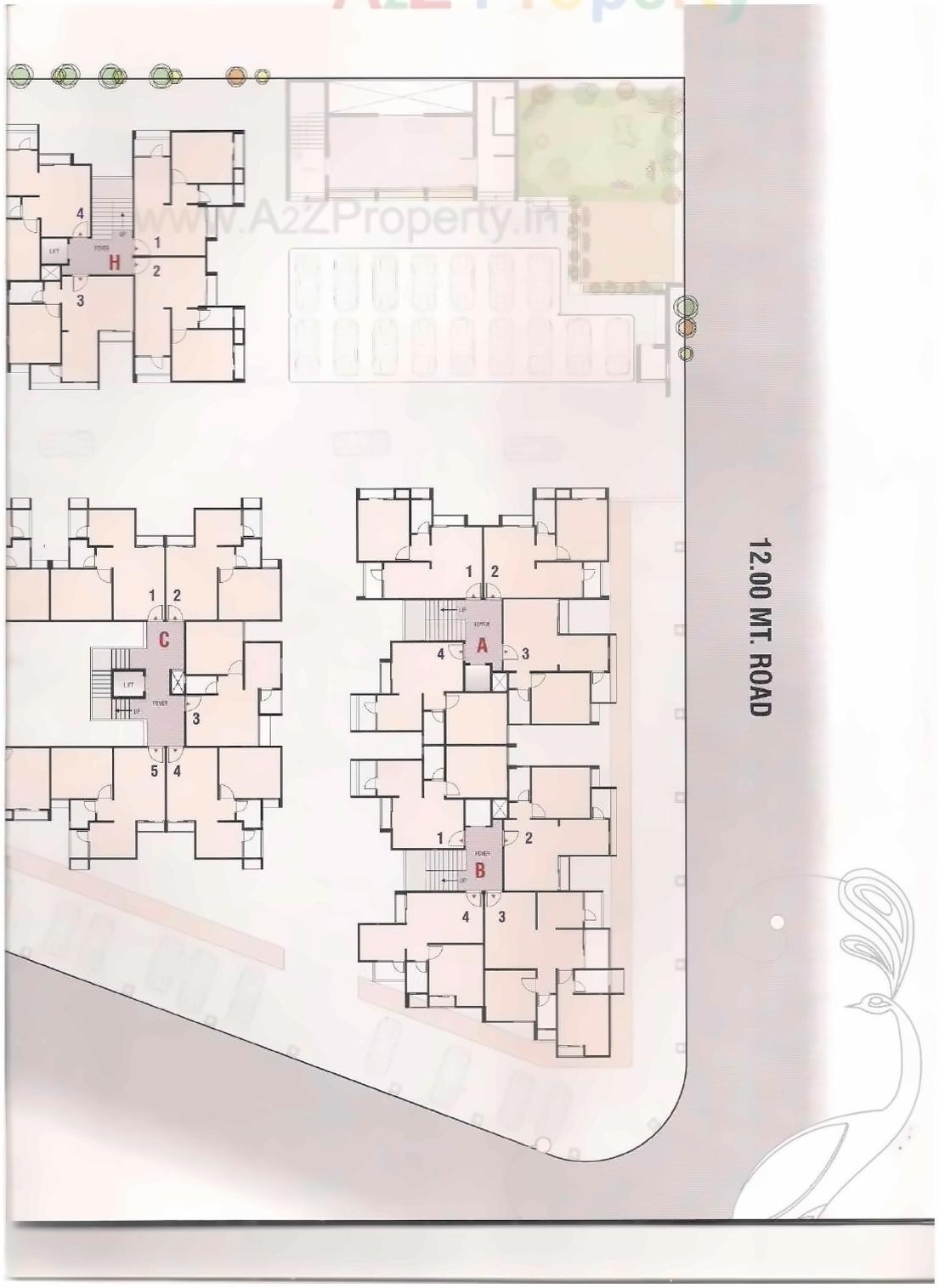 Layout of real estate project Vrundavan Residency located at Sargasan, Gandhinagar, Gujarat