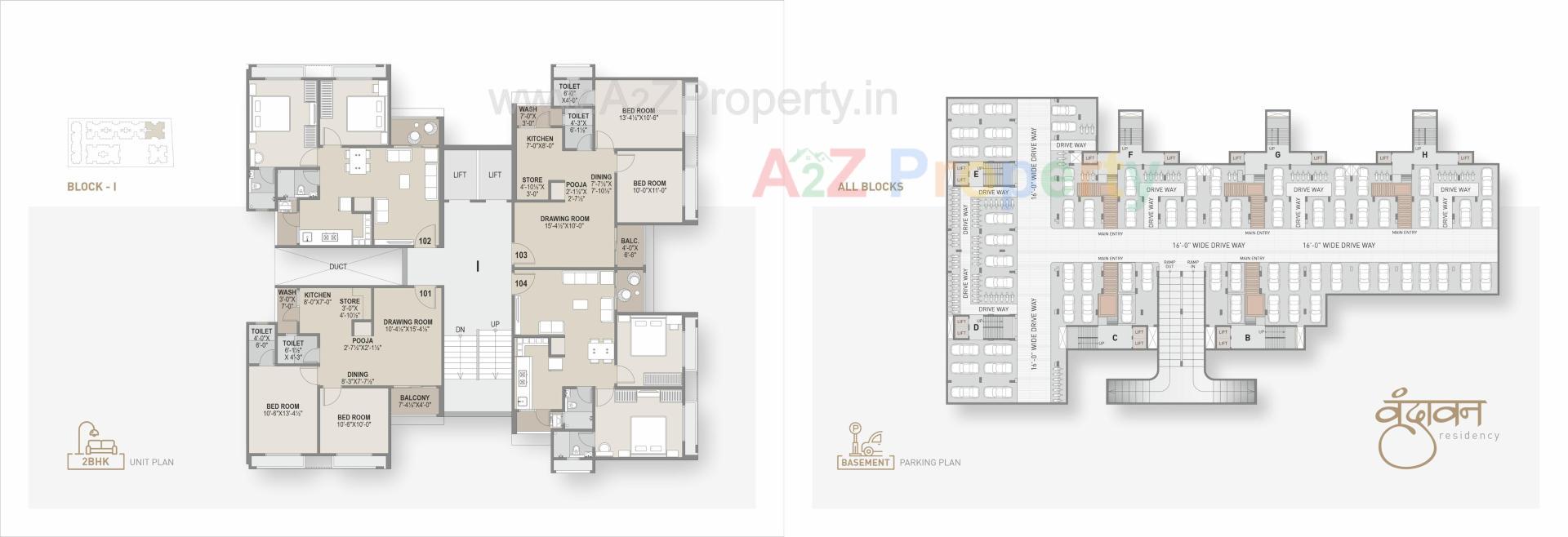 Layout of real estate project Vrundavan Residency located at Borisana, Gandhinagar, Gujarat