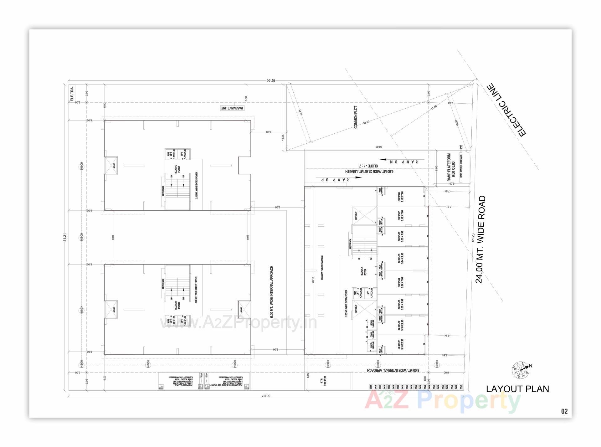 Layout of real estate project Vrundavan Skyview located at Pethapur, Gandhinagar, Gujarat