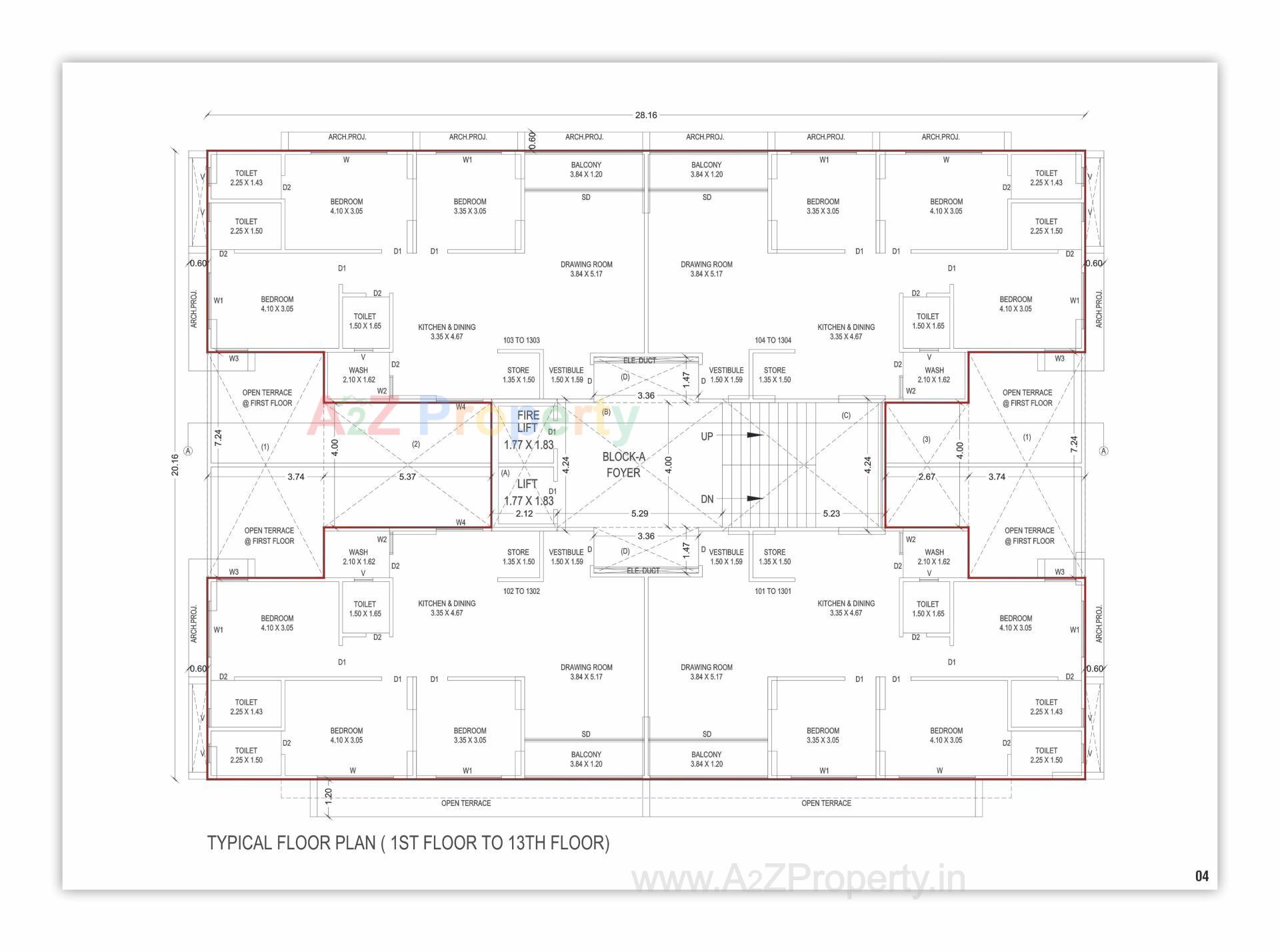 Layout of real estate project Vrundavan Skyview located at Pethapur, Gandhinagar, Gujarat