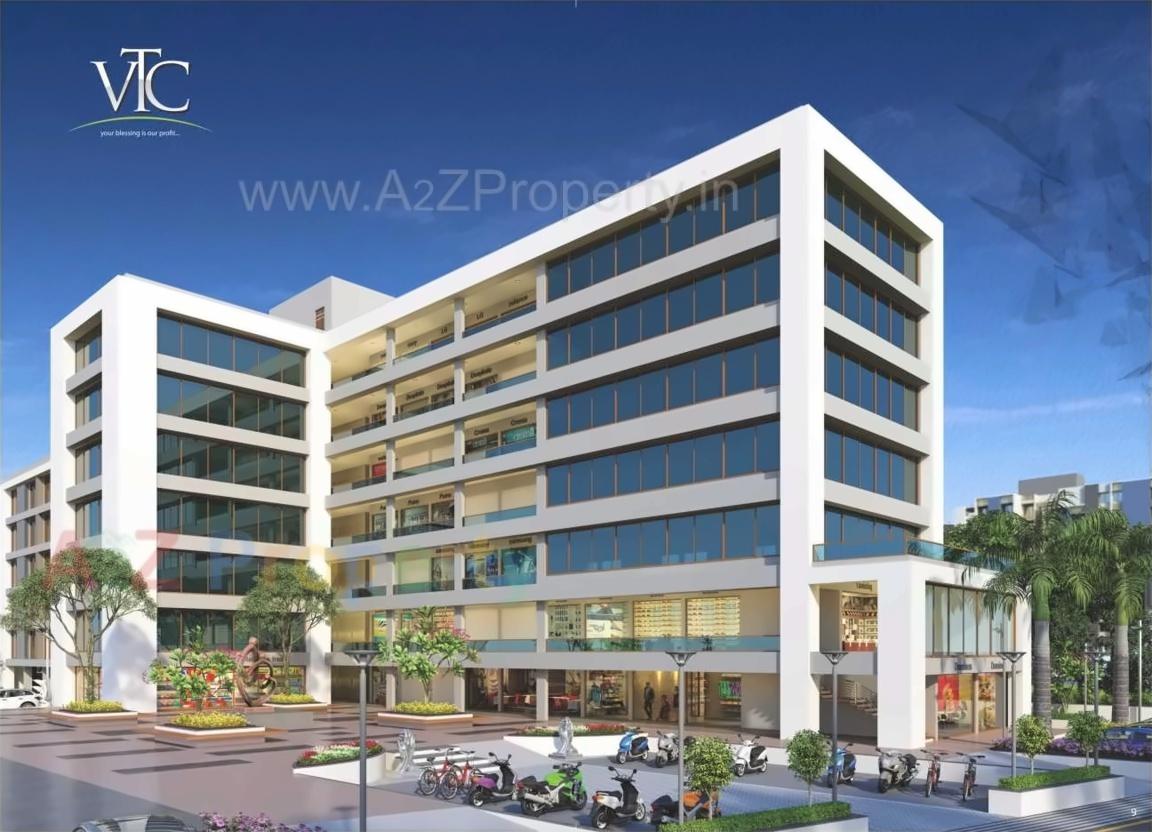 3D Elevation of real estate project Vrundavan Trade Center located at Kudasan, Gandhinagar, Gujarat