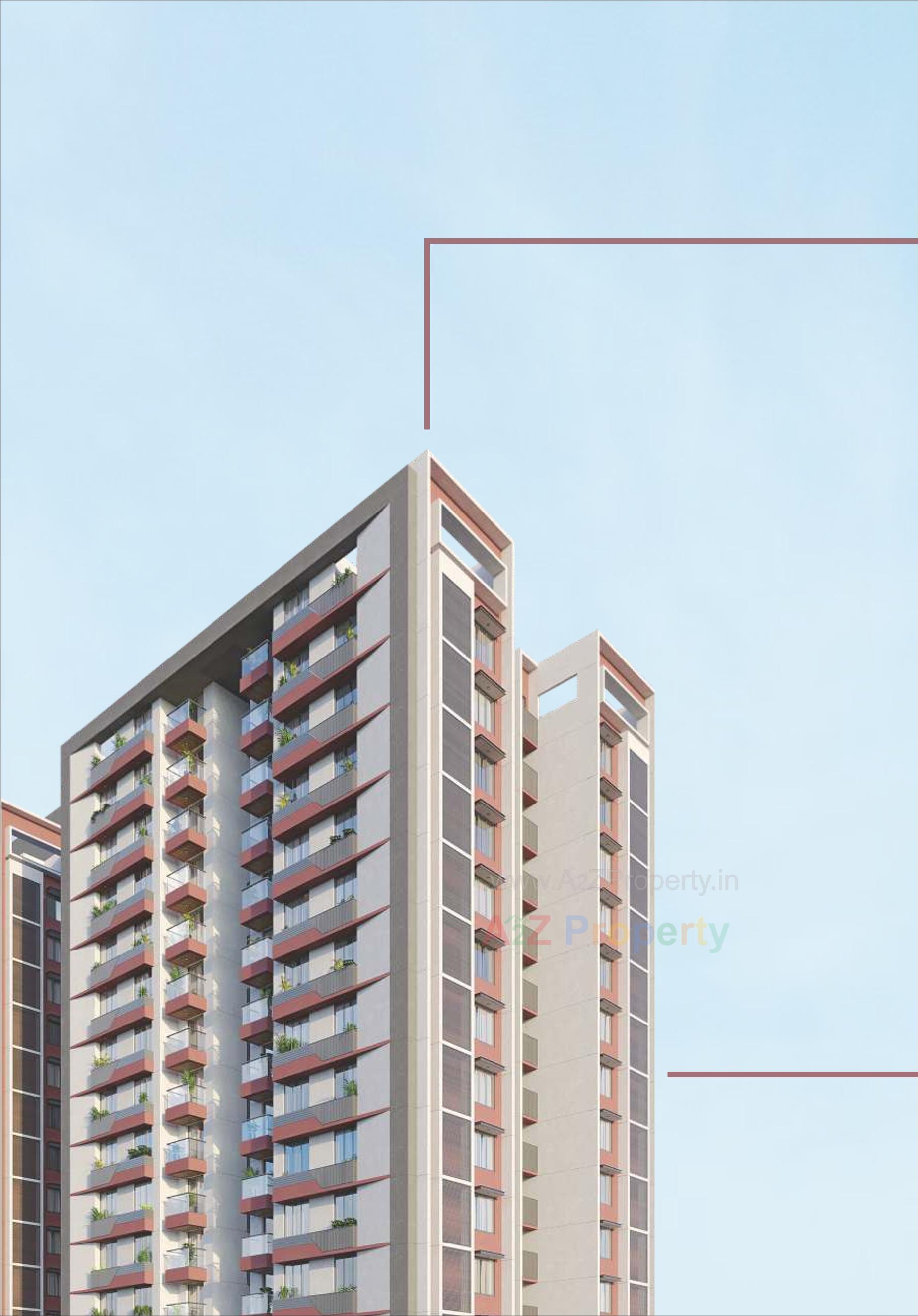 3D Elevation of real estate project Woods Ville located at Sargasan, Gandhinagar, Gujarat