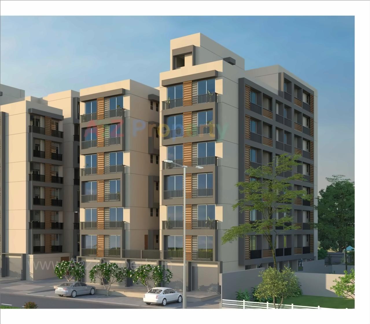 3D Elevation of real estate project Yash Parisar located at Kudasan, Gandhinagar, Gujarat