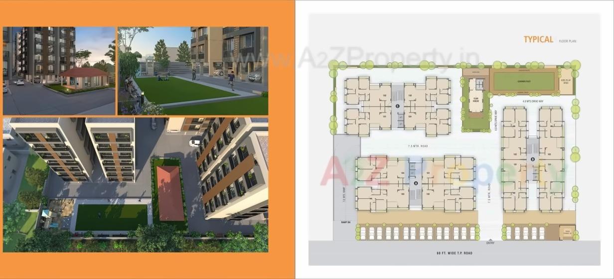Layout of real estate project Yash Parisar located at Kudasan, Gandhinagar, Gujarat