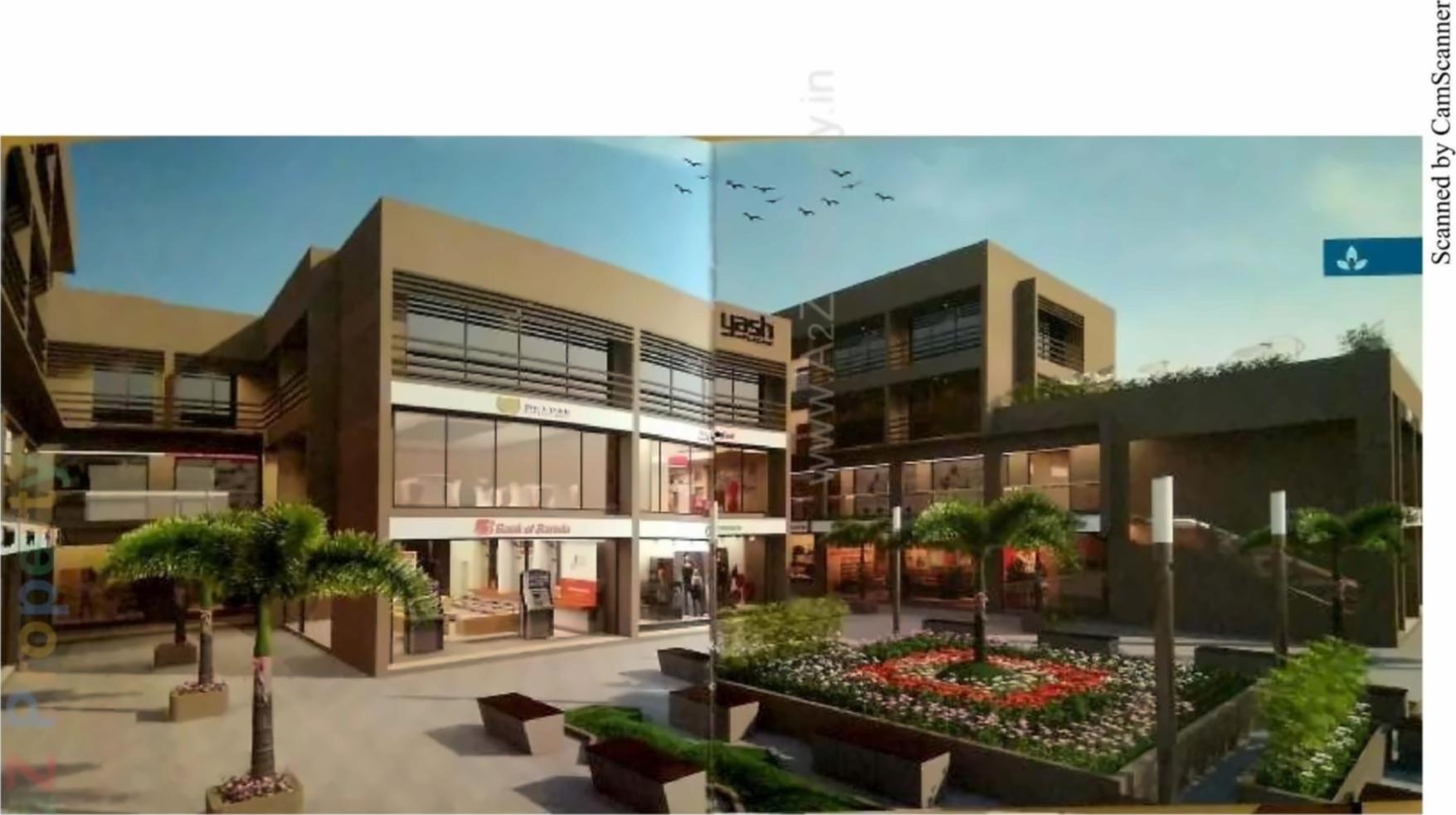3D Elevation of real estate project Yash Plaza located at Raysan, Gandhinagar, Gujarat