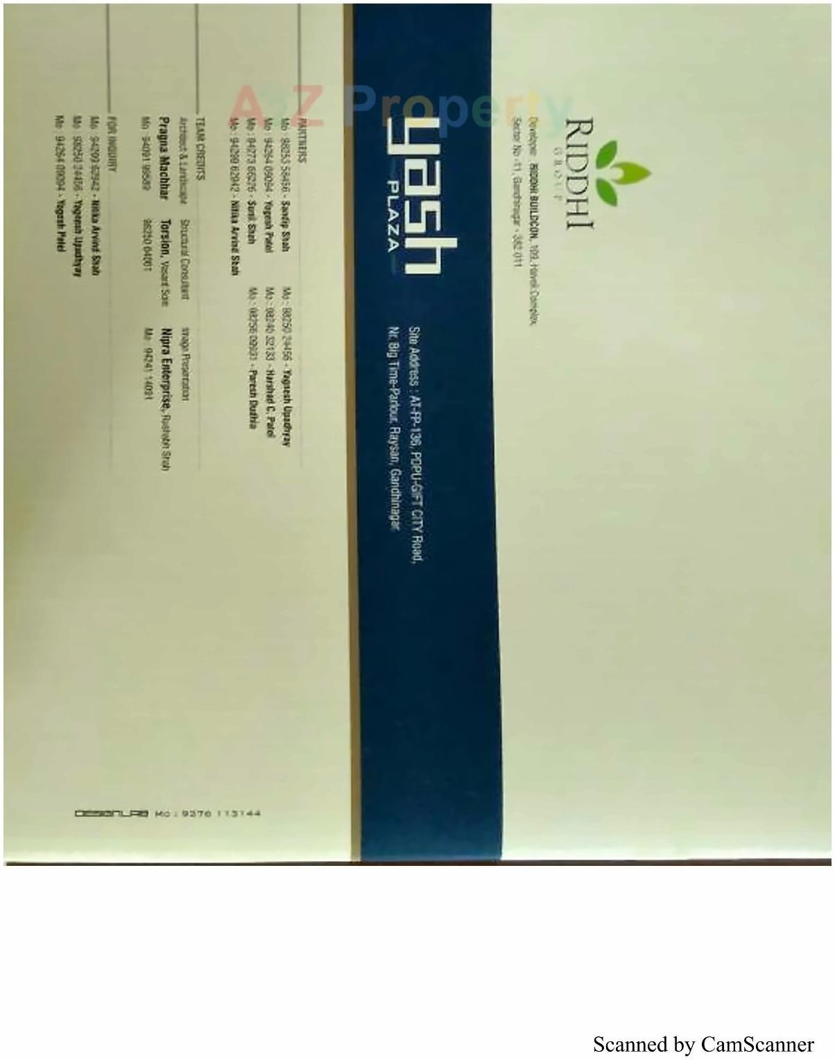  of real estate project Yash Plaza located at Raysan, Gandhinagar, Gujarat