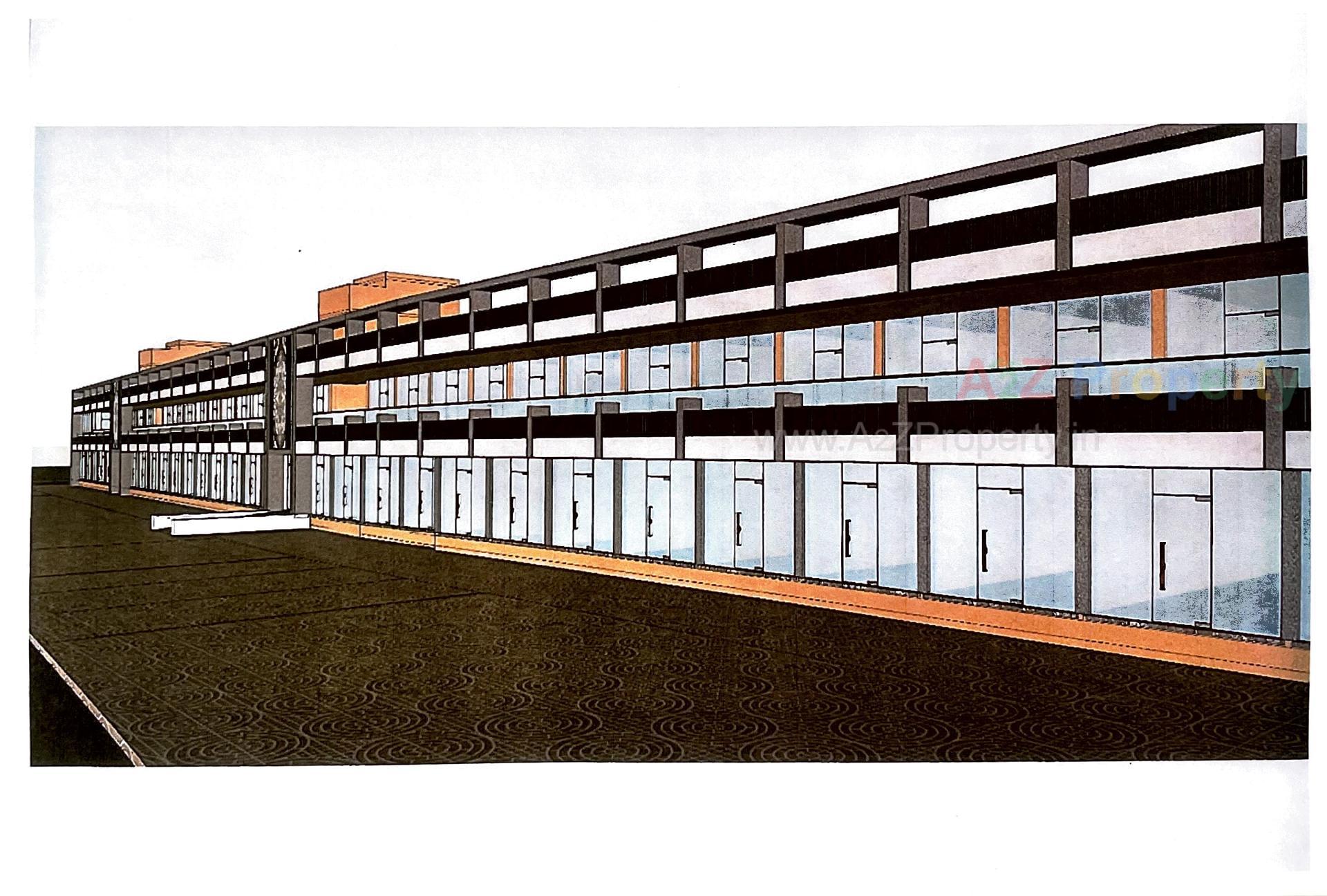 3D Elevation of real estate project Yashraj Prime located at Khatraj, Gandhinagar, Gujarat