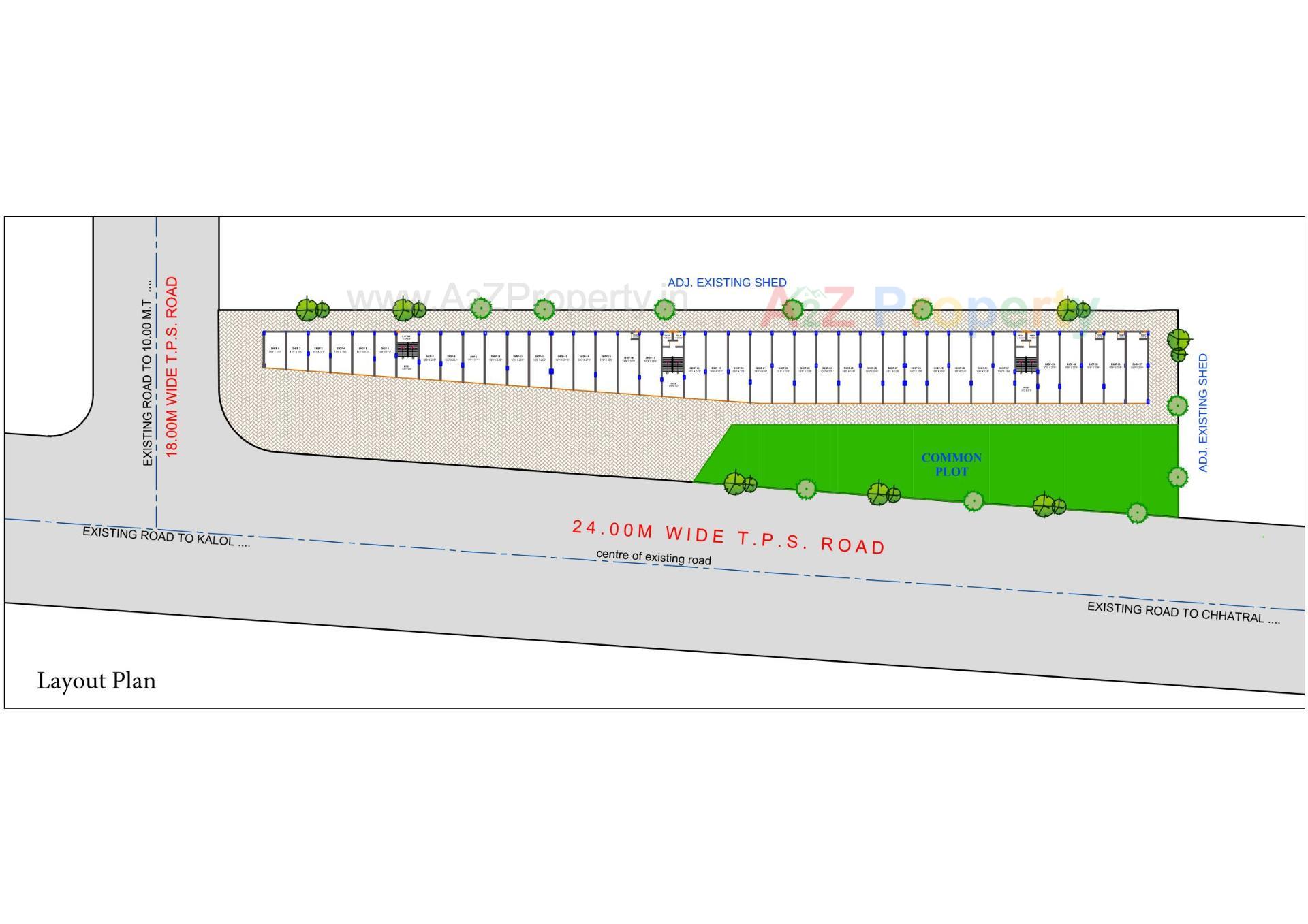 Layout of real estate project Yashraj Prime located at Khatraj, Gandhinagar, Gujarat