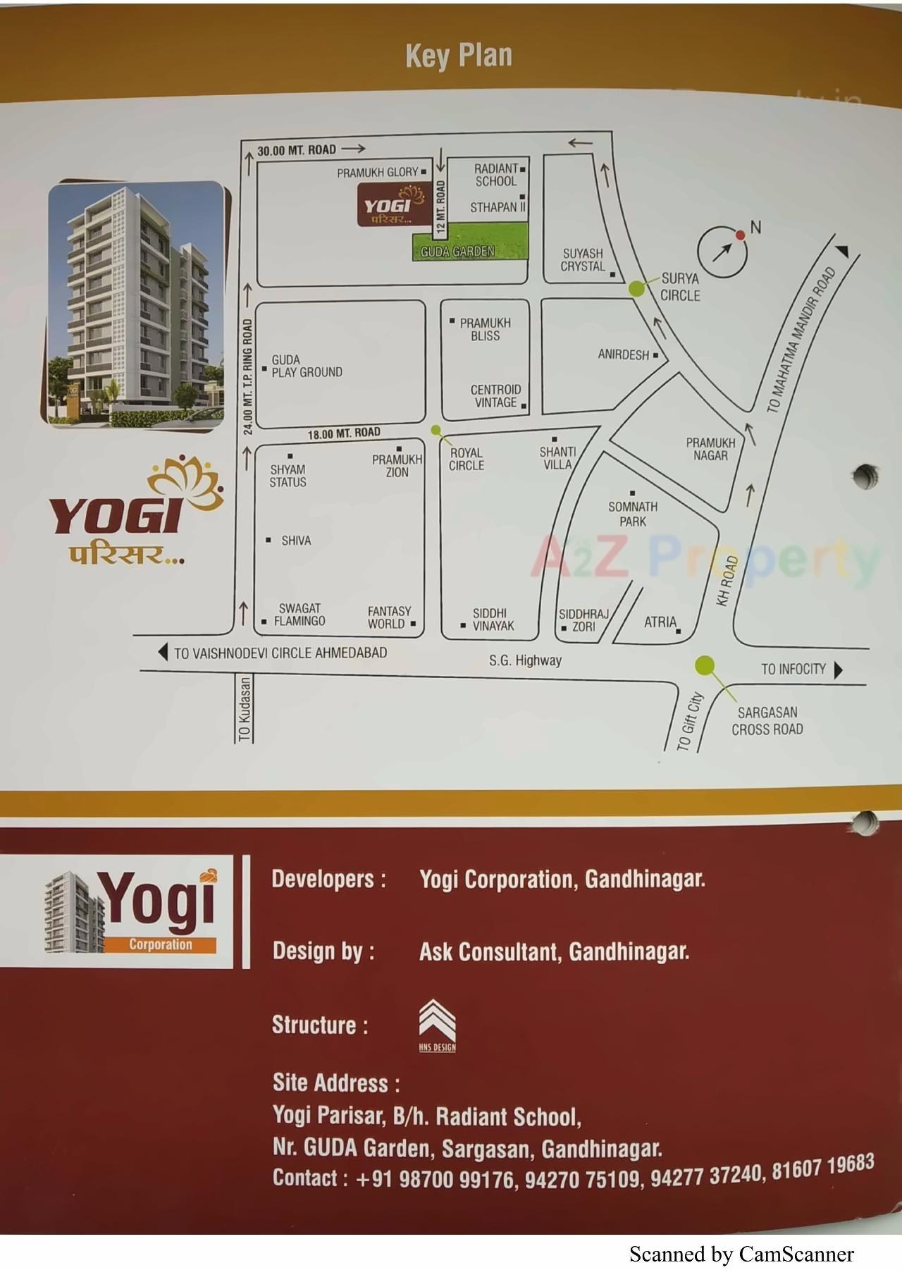  of real estate project Yogi Parisar located at Uvarsad, Gandhinagar, Gujarat