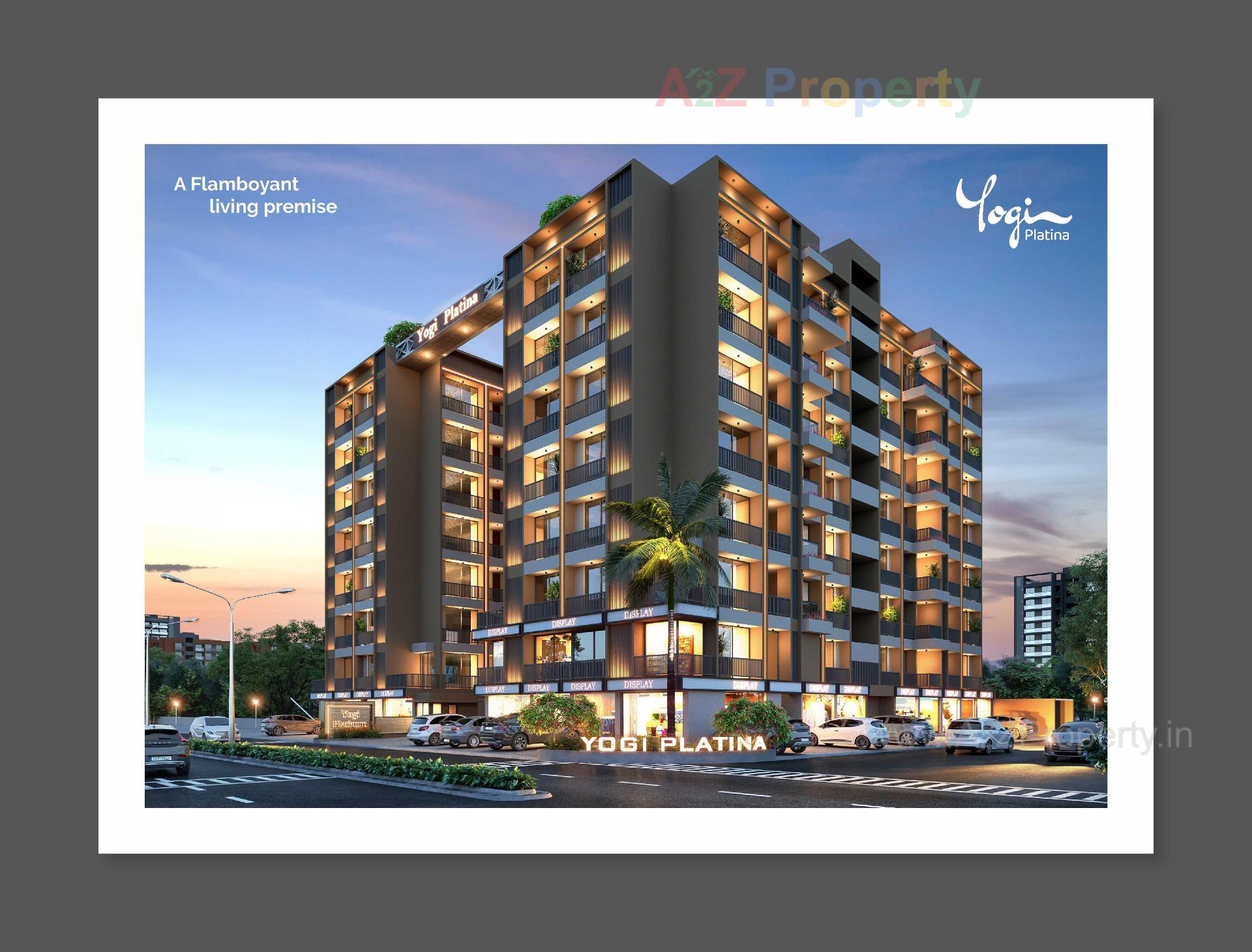 3D Elevation of real estate project Yogi Platina located at Gandhinagar, Gandhinagar, Gujarat