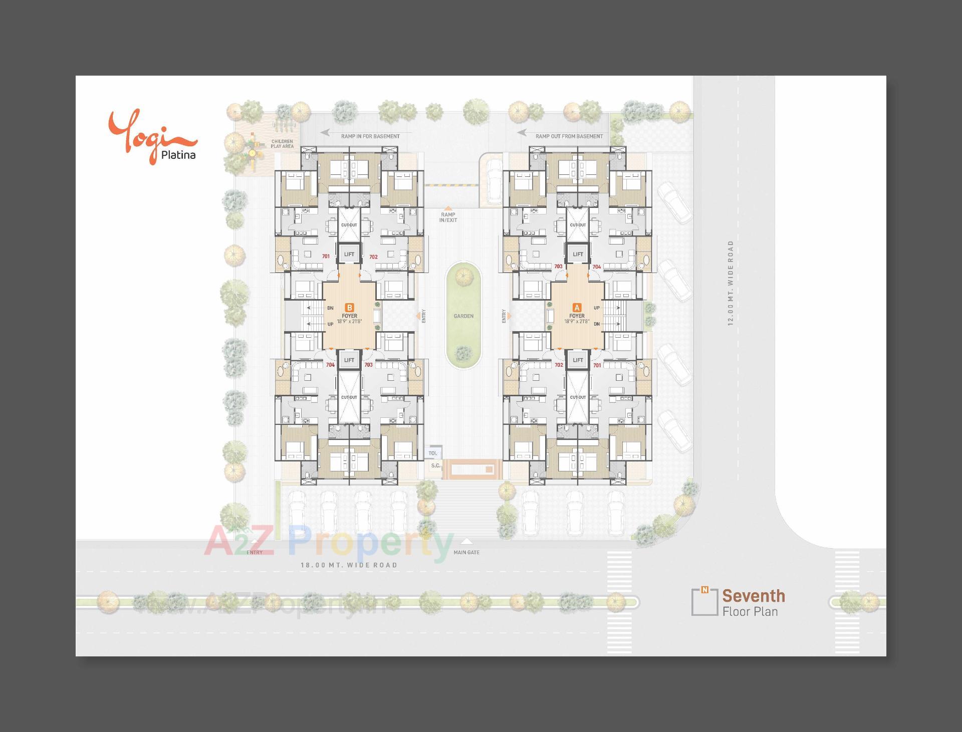 Layout of real estate project Yogi Platina located at Gandhinagar, Gandhinagar, Gujarat