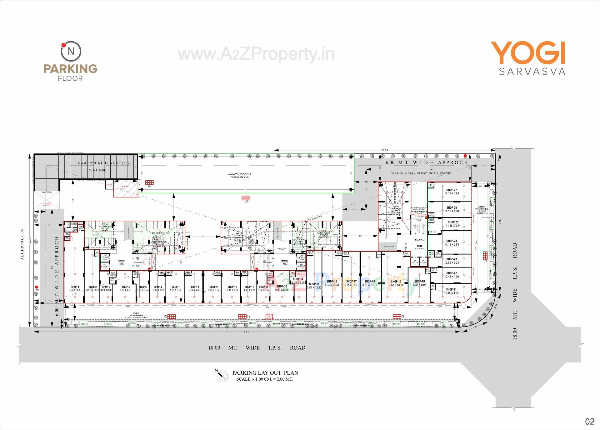 Layout of real estate project Yogi Sarvasva located at Randesan, Gandhinagar, Gujarat