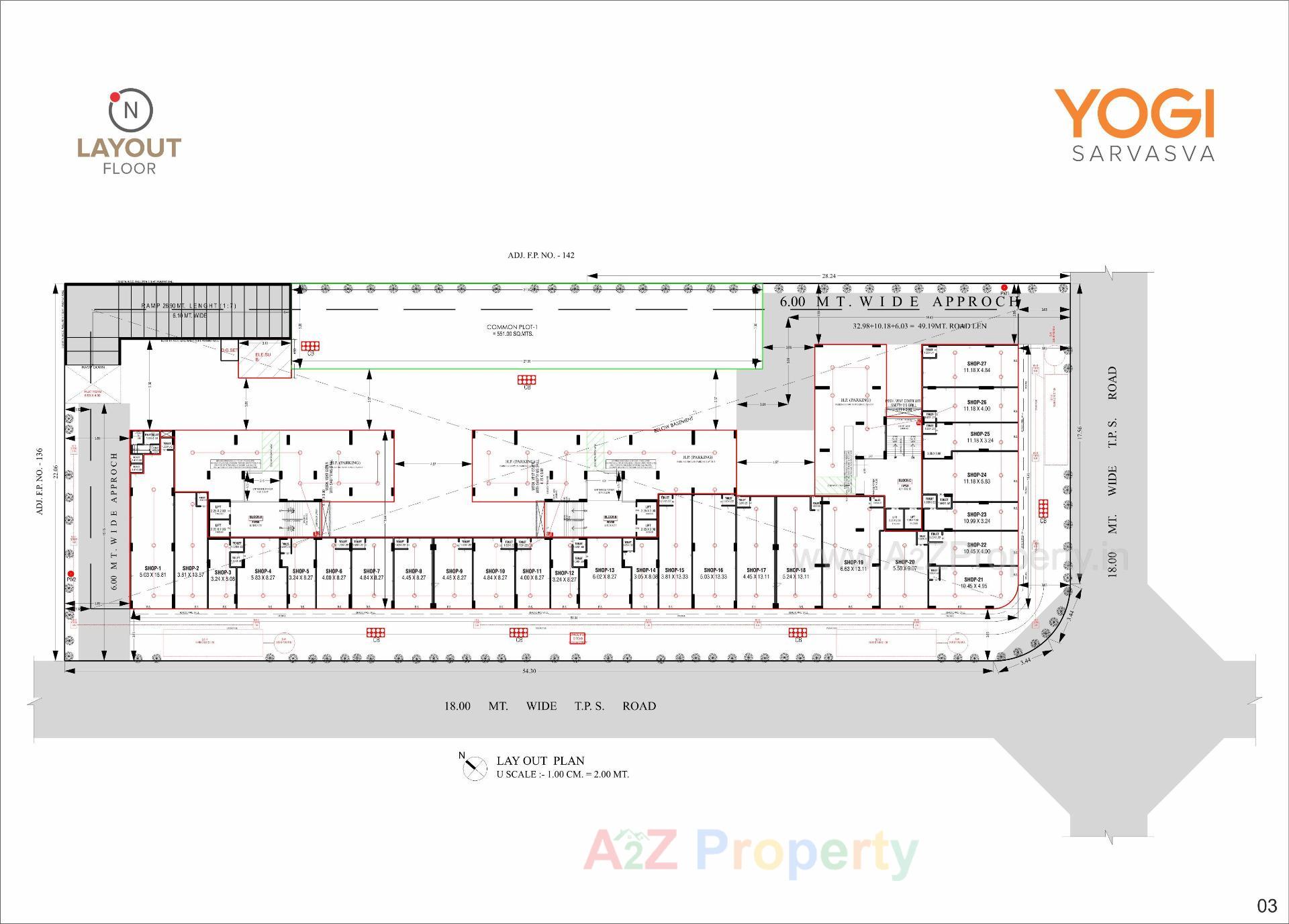 Layout of real estate project Yogi Sarvasva located at Randesan, Gandhinagar, Gujarat