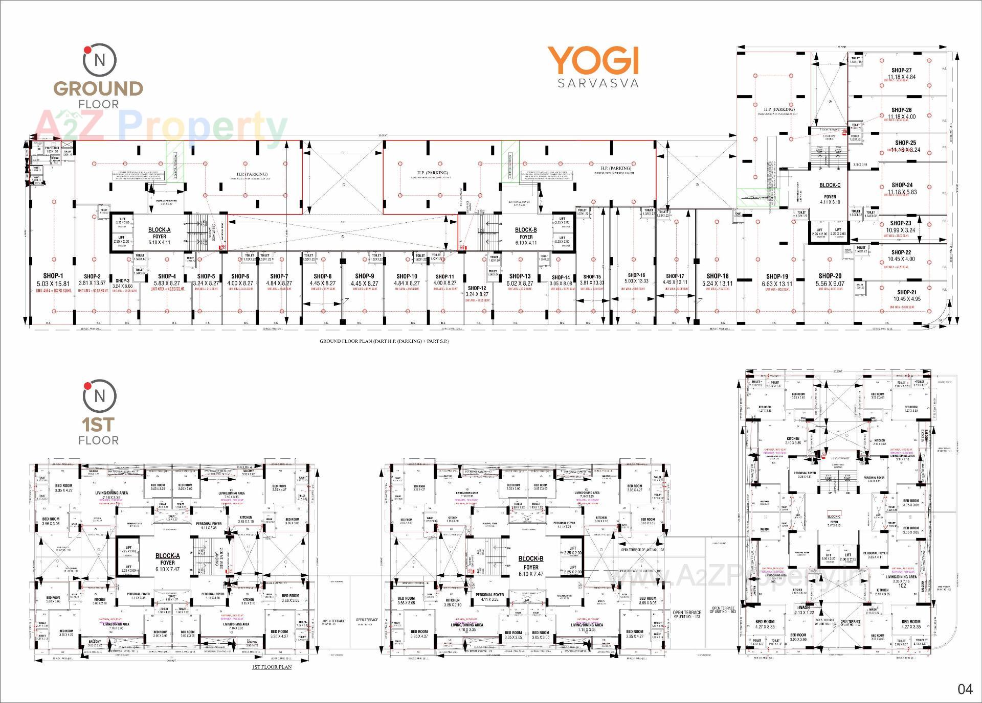 Layout of real estate project Yogi Sarvasva located at Randesan, Gandhinagar, Gujarat