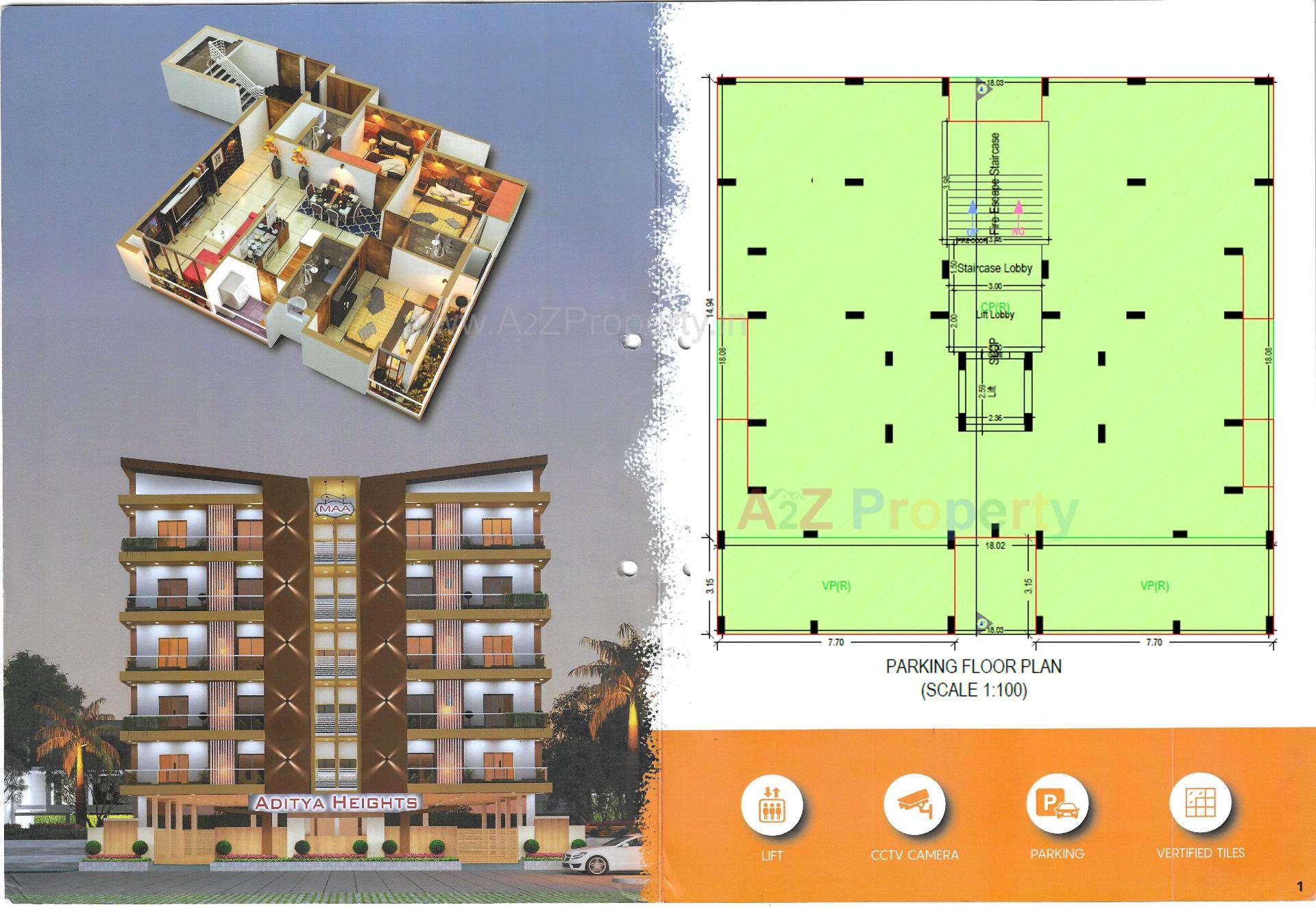 Layout of real estate project Aditya Heights located at Veraval, Gir Somnath, Gujarat