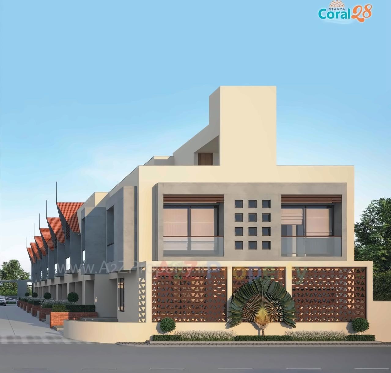3D Elevation of real estate project Coral located at Veraval, Gir Somnath, Gujarat