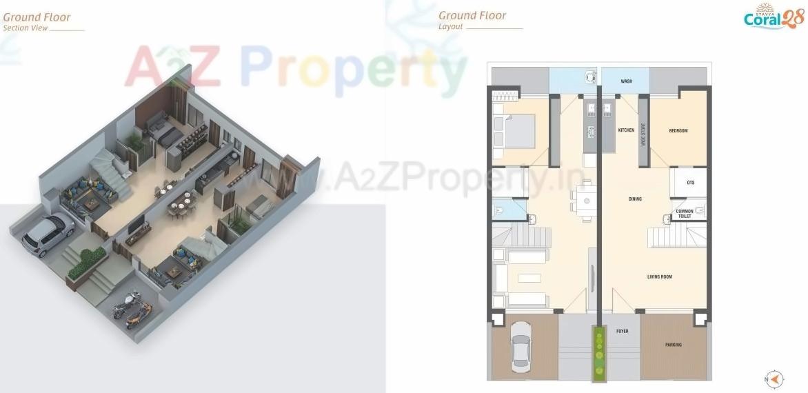 Layout of real estate project Coral located at Veraval, Gir Somnath, Gujarat