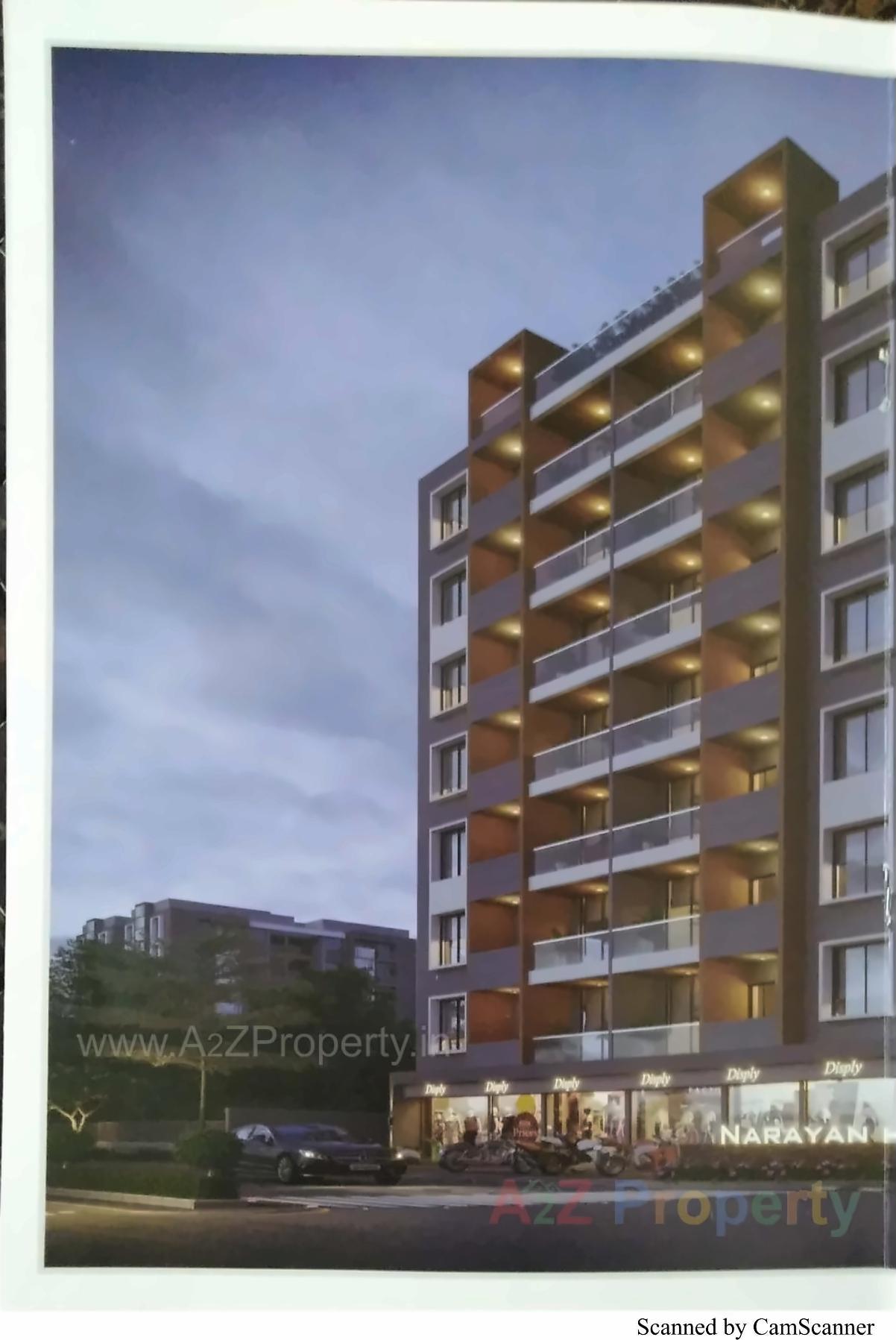 3D Elevation of real estate project Narayan Heights located at Veraval, Gir Somnath, Gujarat