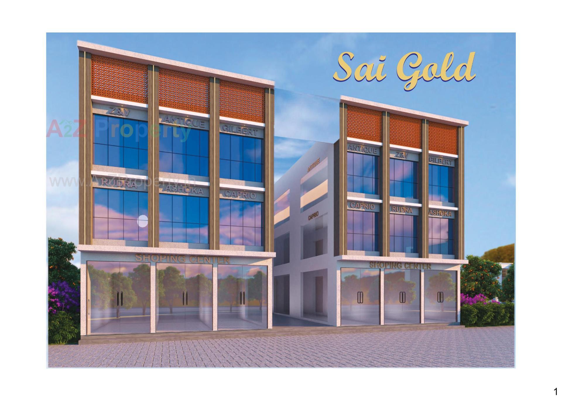 3D Elevation of real estate project Sai Gold located at Veraval, Gir Somnath, Gujarat