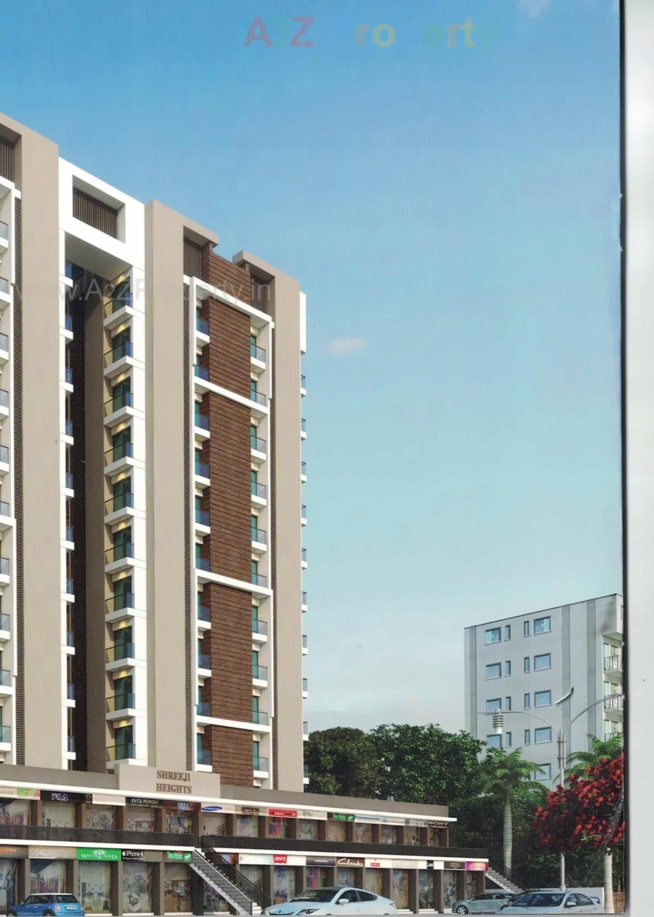 3D Elevation of real estate project Shreeji Heights located at Veraval, Gir Somnath, Gujarat