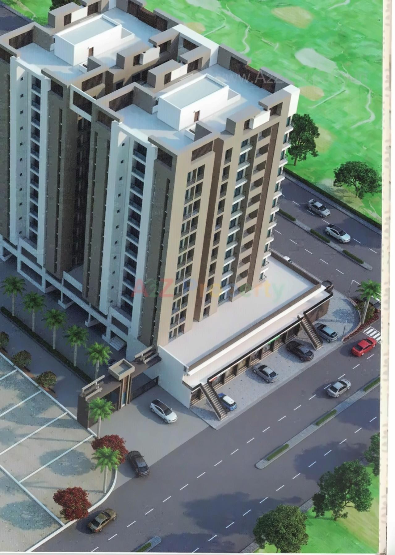 3D Elevation of real estate project Shreeji Heights located at Veraval, Gir Somnath, Gujarat