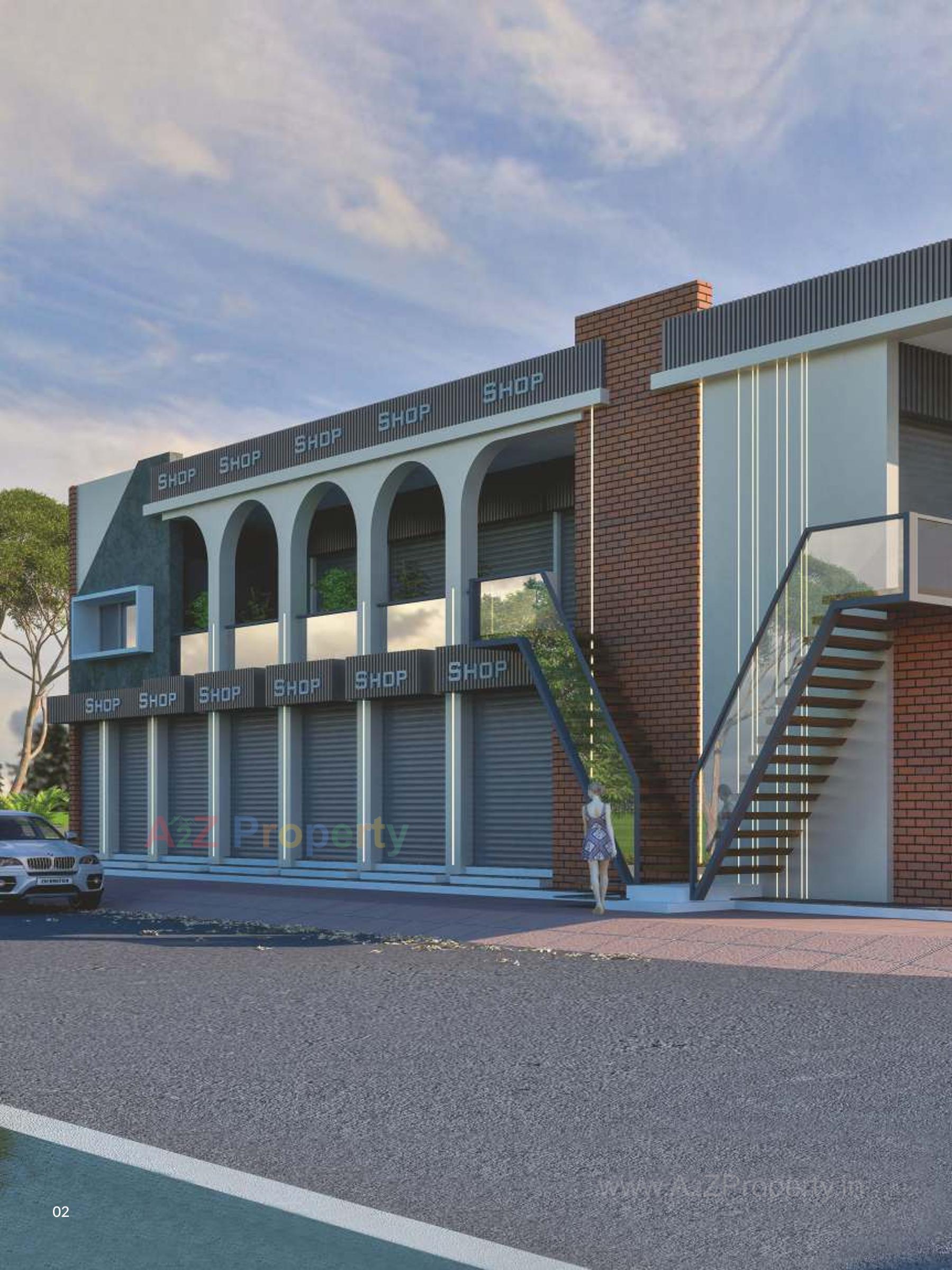 3D Elevation of real estate project Aadinath Plaza located at Tamboli, Jamnagar, Gujarat