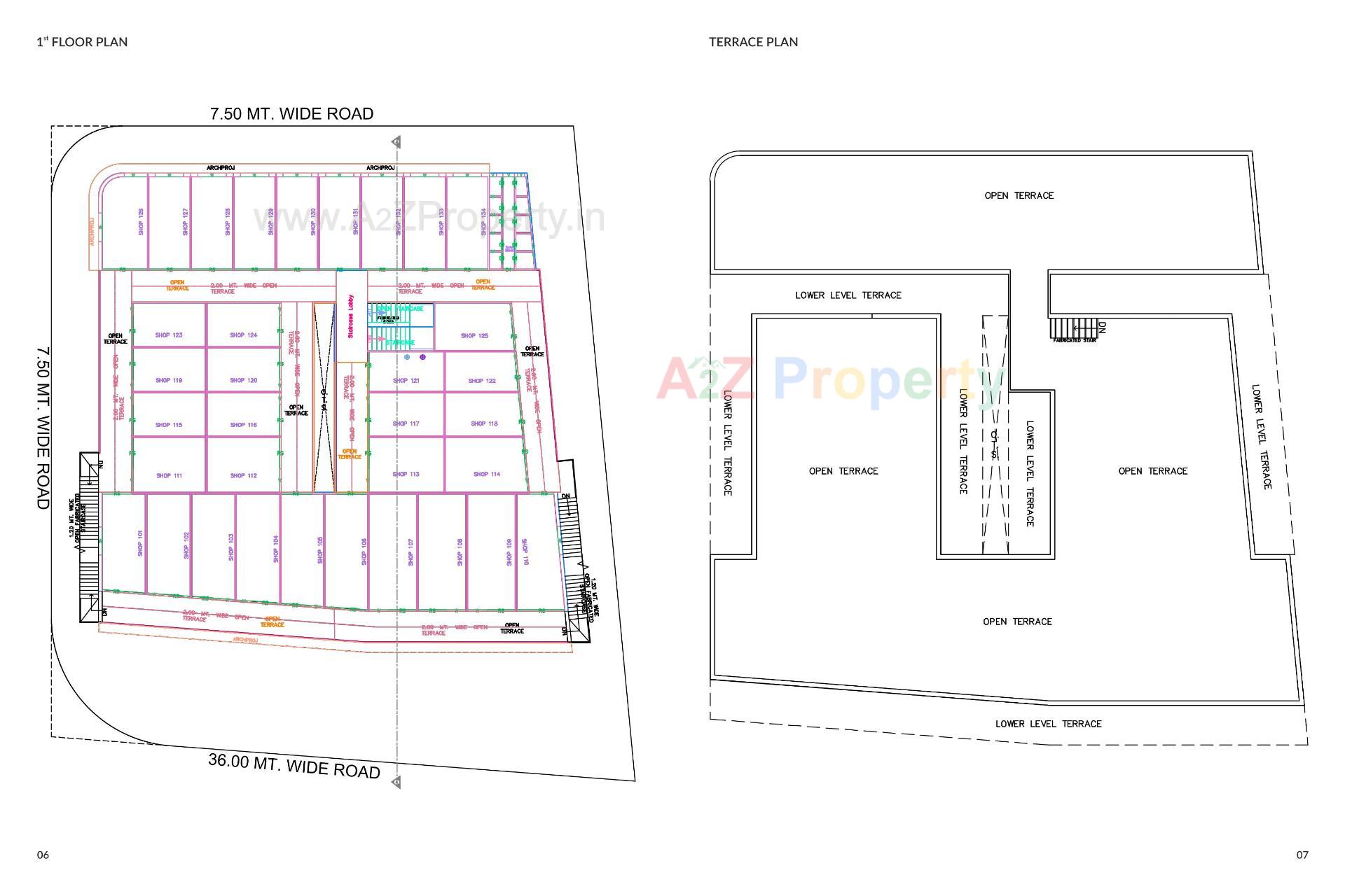 Layout of real estate project Aadinath Plaza located at Tamboli, Jamnagar, Gujarat