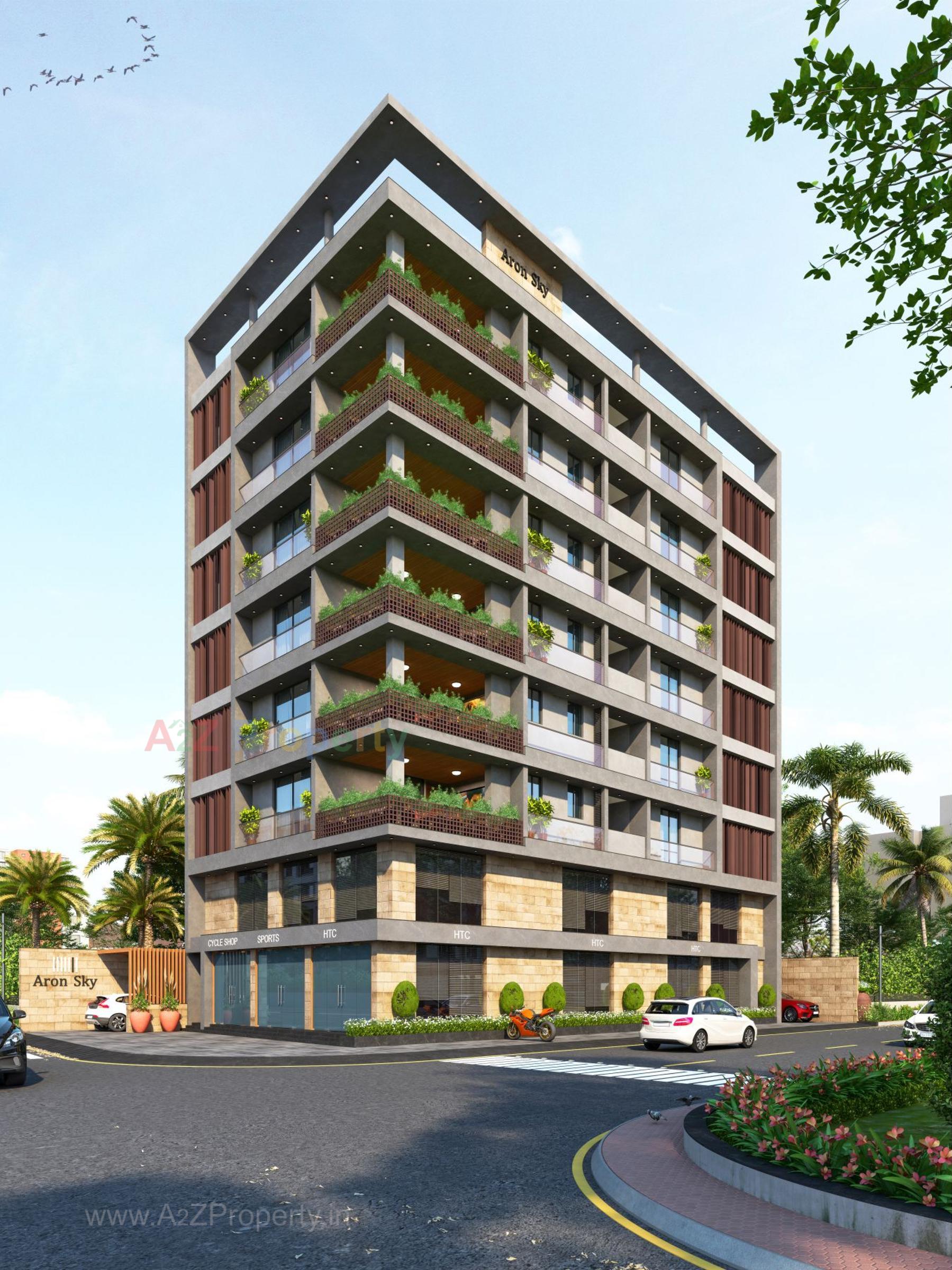 3D Elevation of real estate project Aaron Skyz located at Jamnagar, Jamnagar, Gujarat