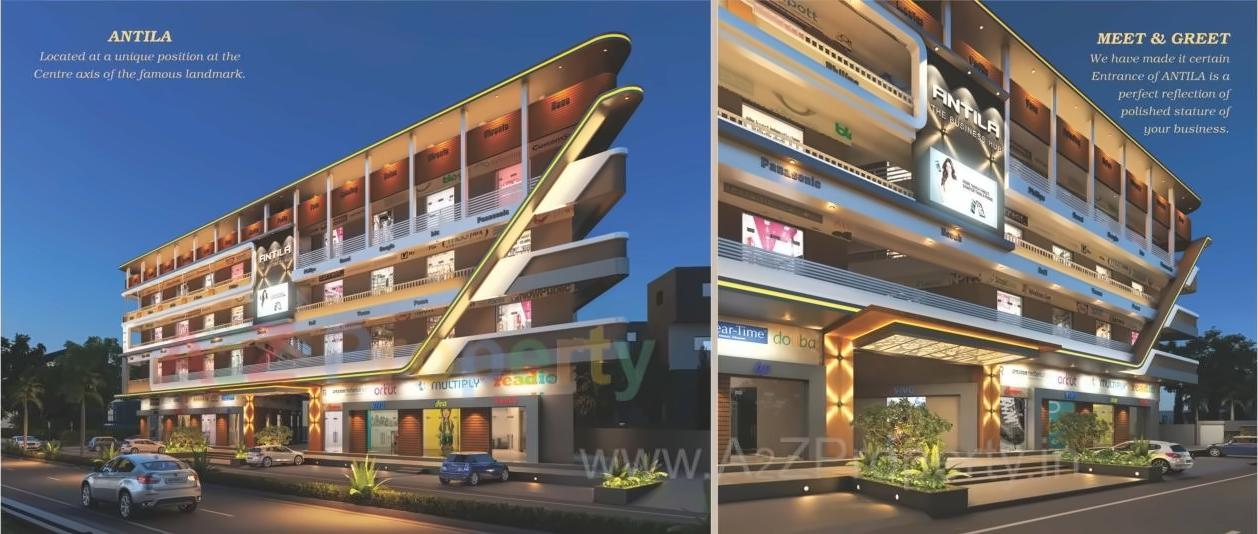 3D Elevation of real estate project Antila The Business Hub located at Khoda, Jamnagar, Gujarat