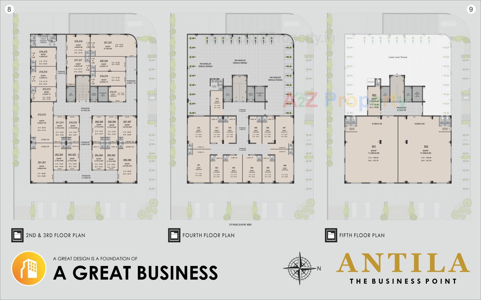Layout of real estate project Antila The Business Point located at -, Jamnagar, Gujarat