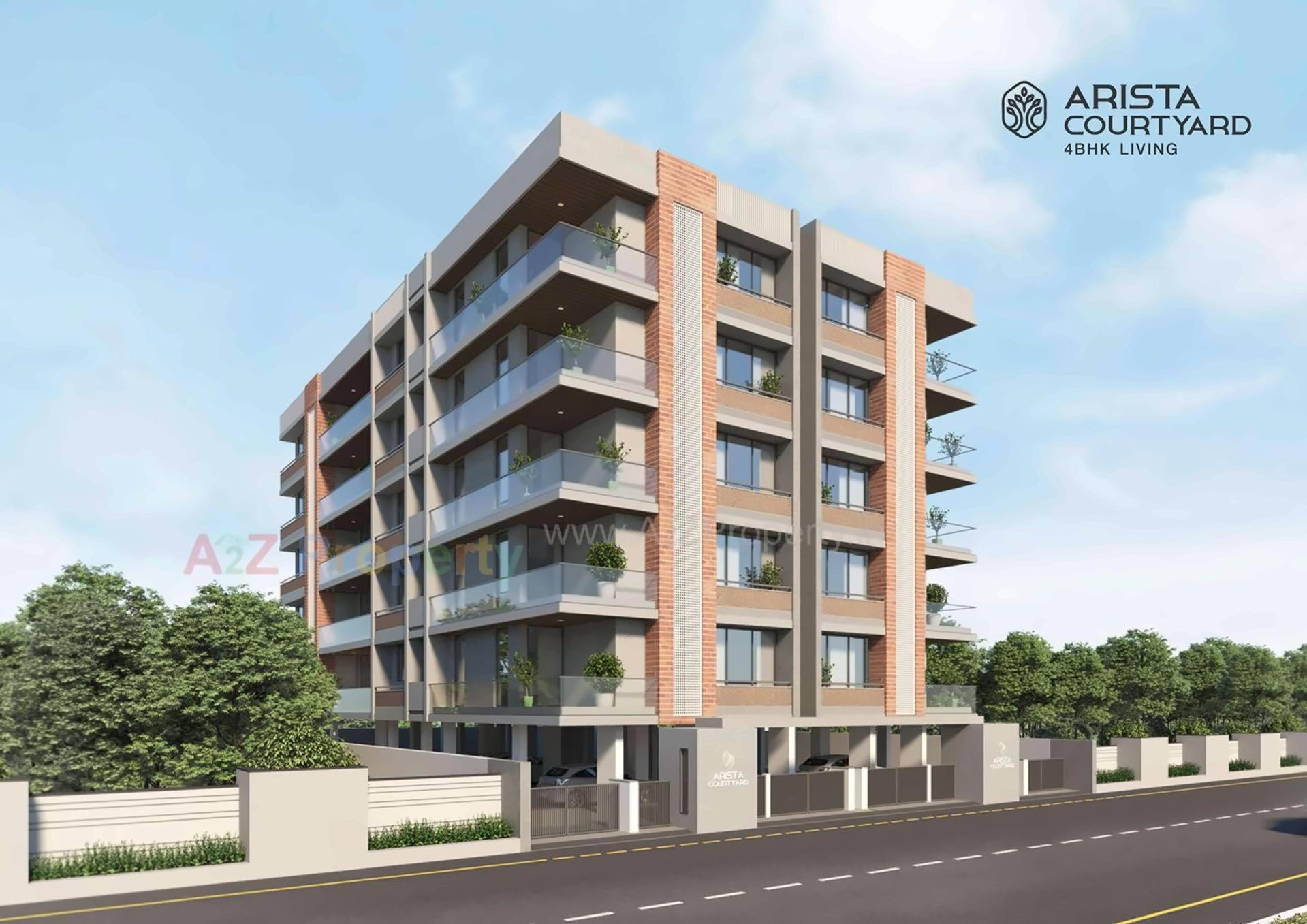 3D Elevation of real estate project Arista Courtyard located at Jamnagar, Jamnagar, Gujarat