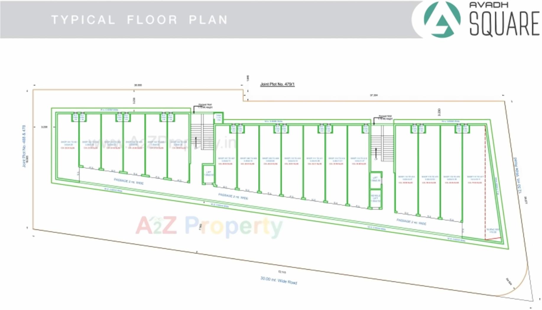Layout of real estate project Avadh Square located at Jamnagar, Jamnagar, Gujarat
