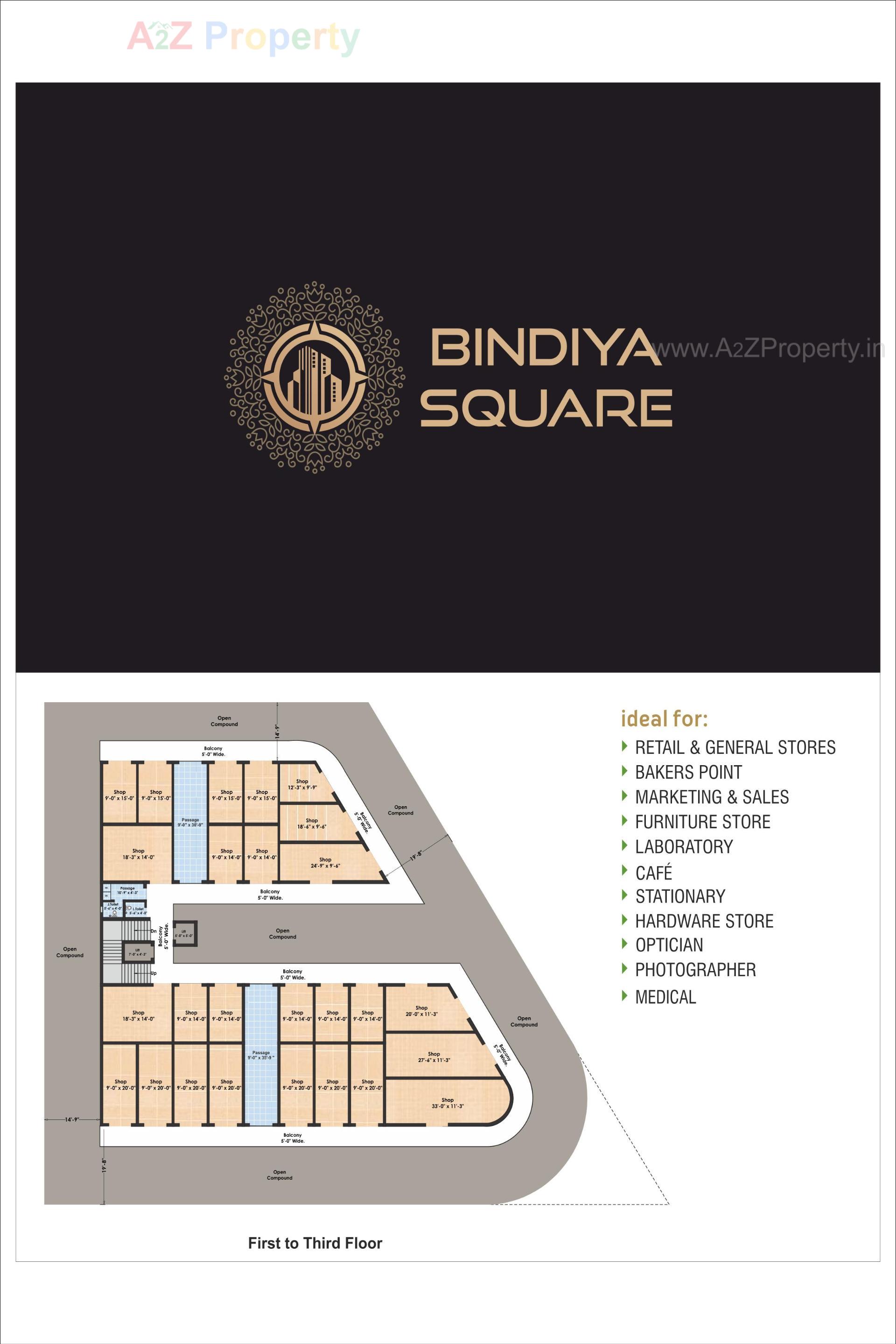 Layout of real estate project Bindiya Square located at Gidc--iii-industrial-estate, Jamnagar, Gujarat