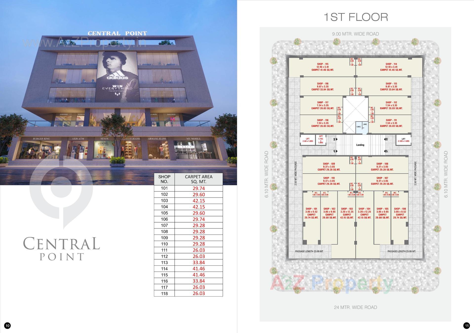 Layout of real estate project Central Point located at Jamnagar, Jamnagar, Gujarat